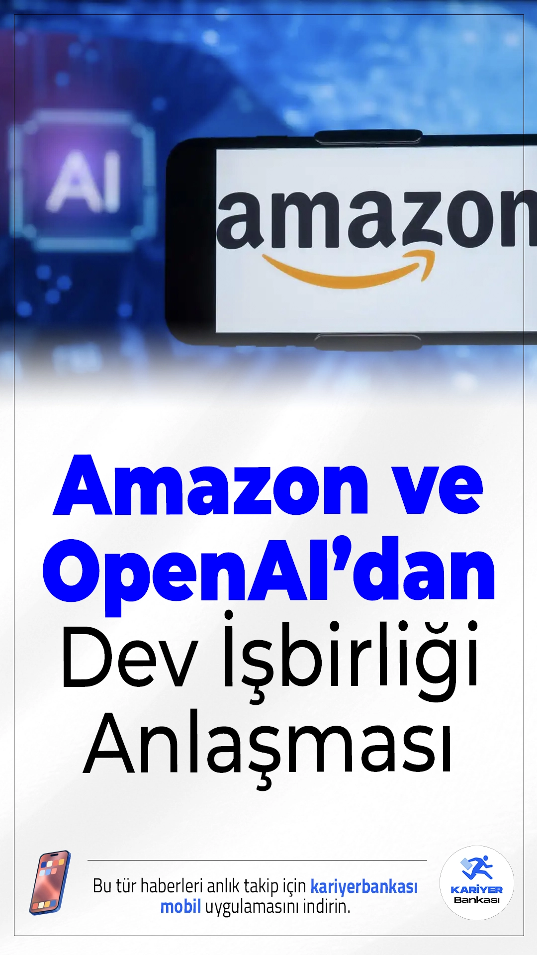Amazon ve OpenAI’dan Dev İşbirliği Anlaşması.Yapay zeka alanında dikkat çeken bir adım atan Amazon, AWS altyapısıyla OpenAI arasında 38 milyar dolarlık dev bir anlaşma yapıldığını duyurdu. Anlaşma, yapay zekanın geleceğinde kritik rol oynayacak.