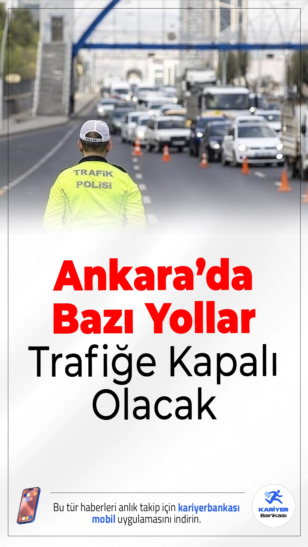 Ankara’da Yarın Bazı Yollar Trafiğe Kapalı Olacak.Başkentte, Mustafa Kemal Atatürk’ün ebediyete intikalinin 87. yılı münasebetiyle 10 Kasım anma programları kapsamında araç trafiğine kapatılacak yollar duyuruldu.
