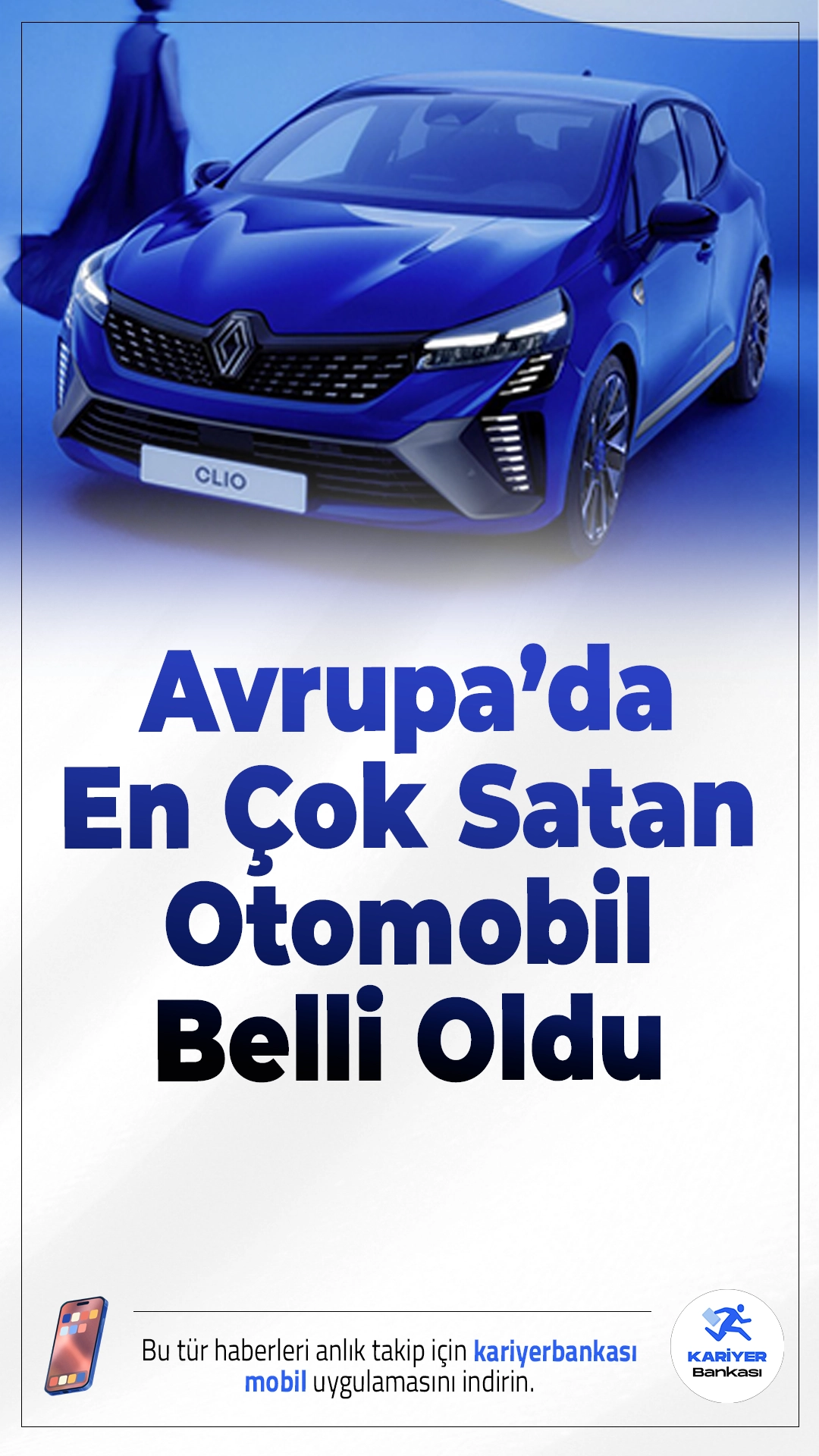 Avrupa’da En Çok Satan Otomobil Belli Oldu.Avrupa otomobil pazarında Kasım 2025 itibarıyla en çok tercih edilen modeller belli oldu. Listenin zirvesinde bu kez sürpriz bir isim yer aldı: Renault Clio, satışlarını artırarak listenin birinci sırasına yerleşti.