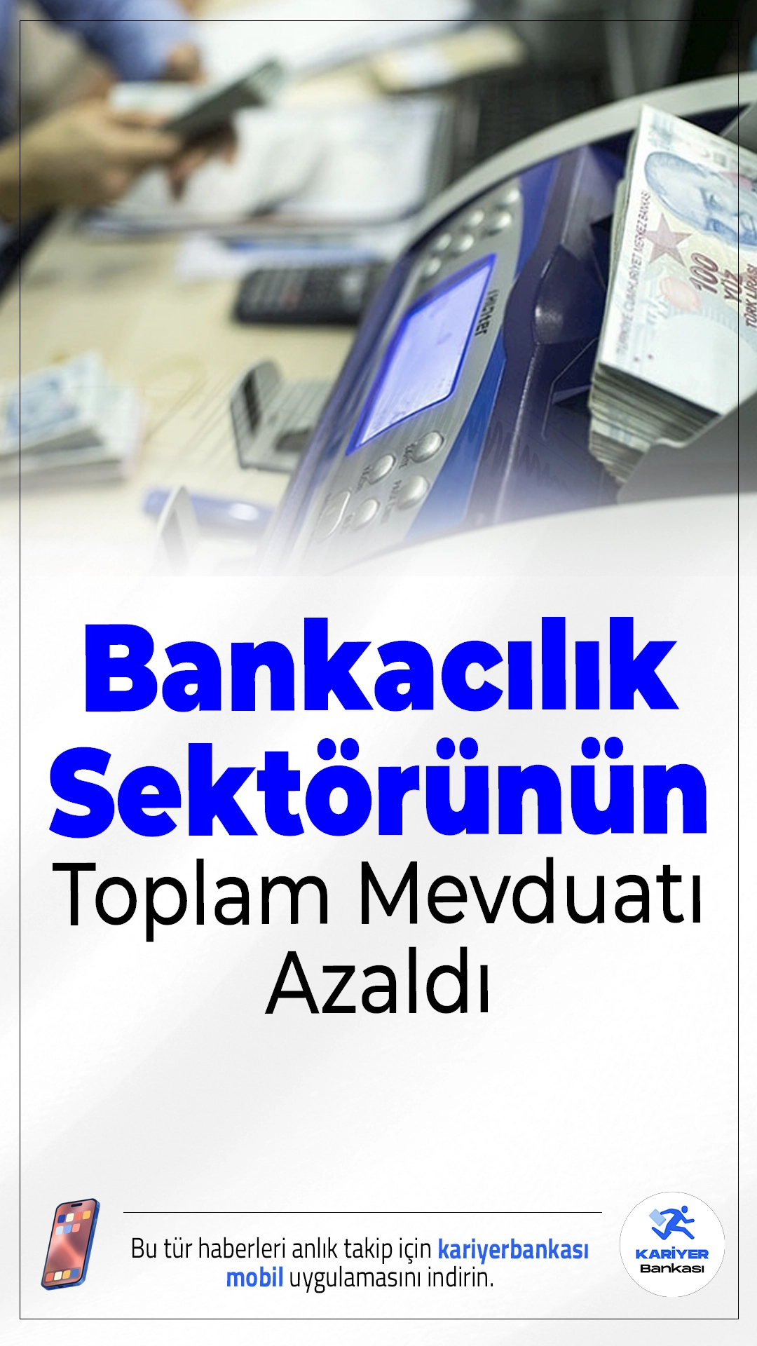 Bankacılık Sektörünün Toplam Mevduatı Azaldı.24 Ekim haftasında bankacılık sektörünün toplam mevduatı 259 milyar liralık düşüşle 26,4 trilyon liraya geriledi. Düşüşte yabancı para cinsinden mevduatlardaki azalma etkili oldu.