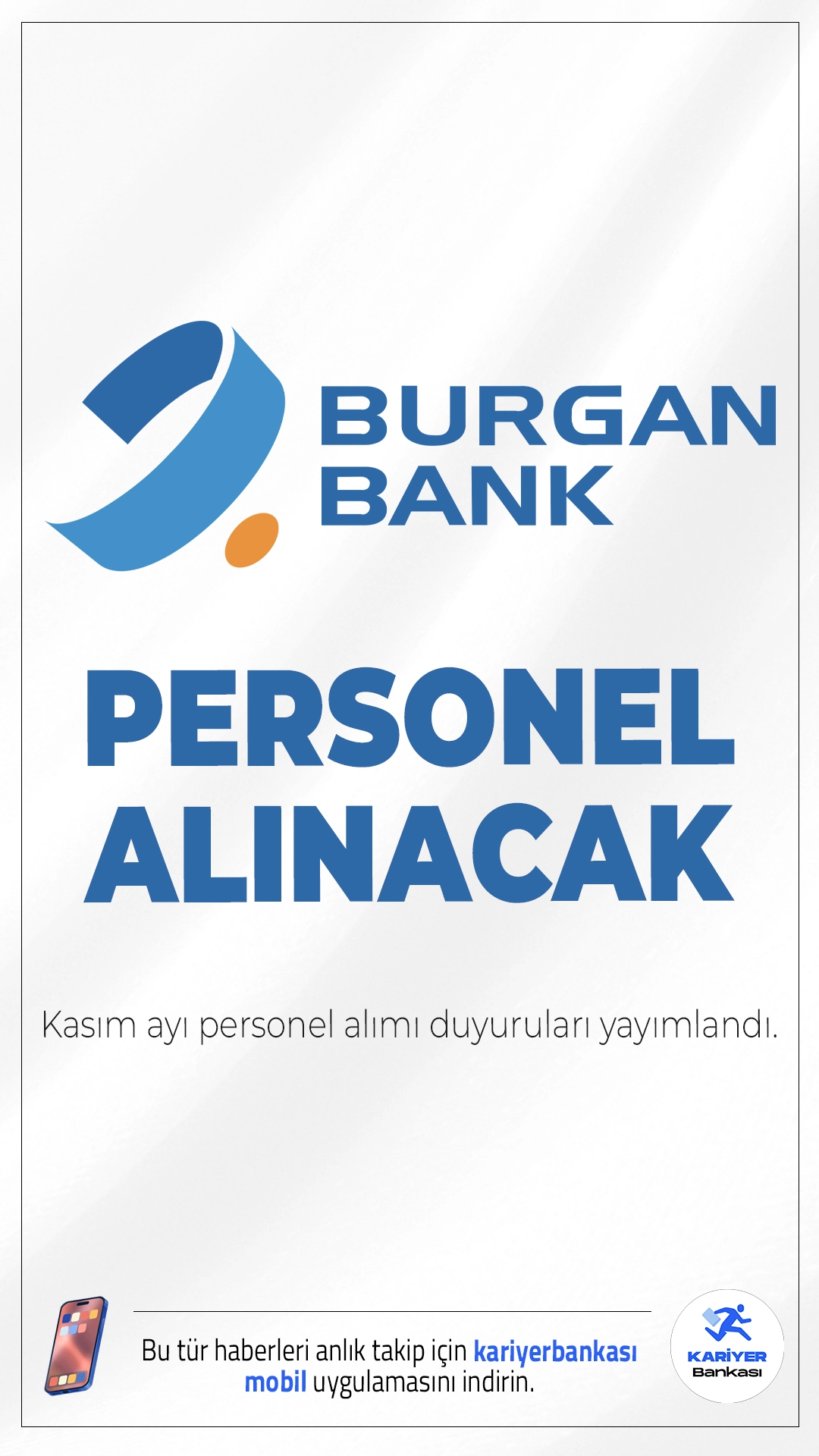 Burgan Bank Kasım 2025 Personel Alımı Duyurusu Yayımladı.Burgan Bank, Kasım 2025 dönemi itibarıyla Türkiye genelinde çeşitli kadrolarda istihdam edilmek üzere personel alımıyapacağını duyurdu. Ön lisans ve lisans mezunu adaylara açık olan ilanlarda, banka deneyimli ve deneyimsiz pozisyonlara personel arayışında.