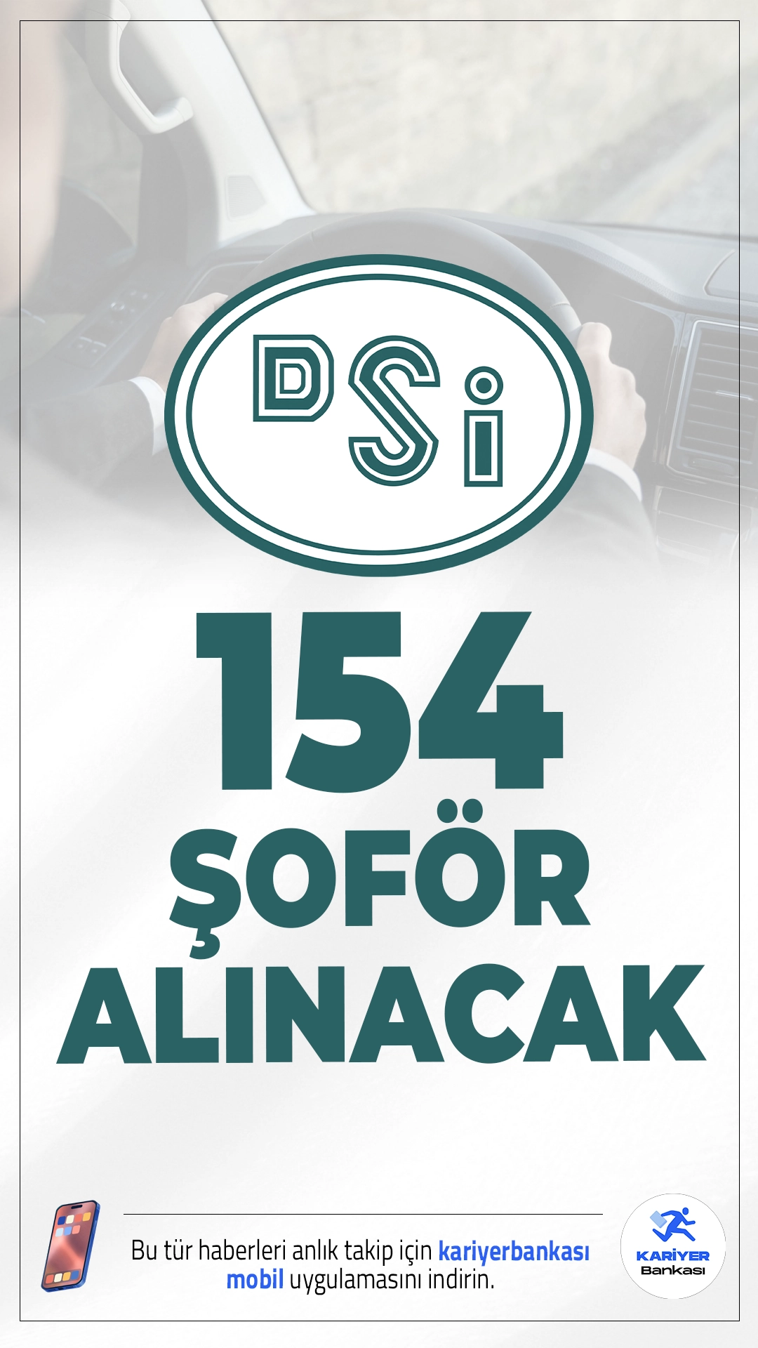 DSİ En Az İlkokul Mezunu 154 Şoför Alımı Yapacak.Devlet Su İşleri (DSİ) Genel Müdürlüğü, taşra teşkilatında istihdam edilmek üzere 154 kişilik Şoför kadrosu için personel alımı gerçekleştirecek.Başvuruların alınmasının ardından noter huzurunda kura çekimi gerçekleştirilecek ve atama yapılacak adaylar belirlenecek. Yazılı ya da sözlü sınav uygulanmayacak.Başvuru şartları, illere göre kontenjanlar ve diğer detaylar bu haberimizde.