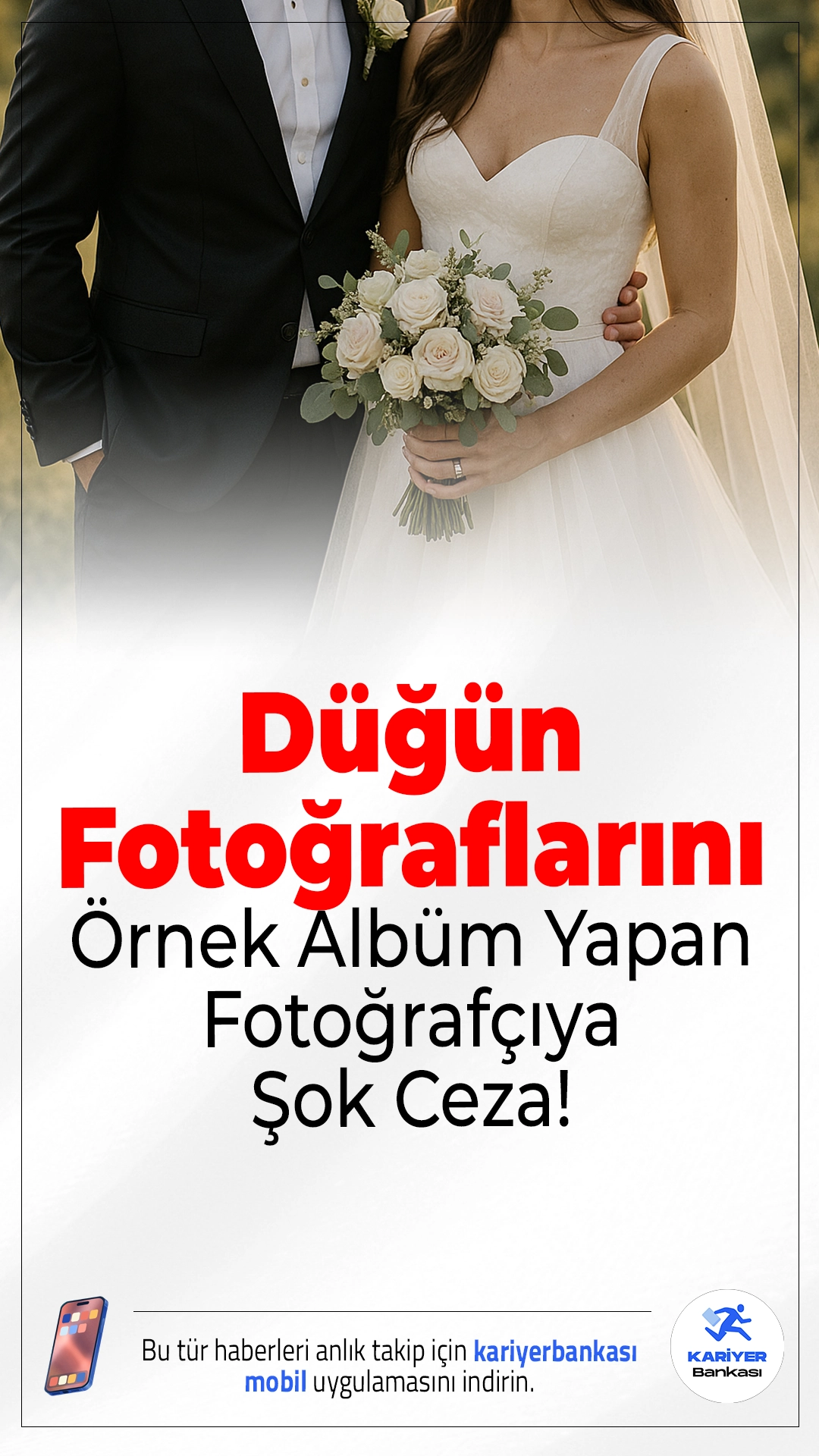 Düğün Fotoğraflarını Örnek Albüm Yapan Fotoğrafçıya Hapis Cezası.Yargıtay, izinsiz kullanılan düğün fotoğraflarını "kişisel veri" saydı. Albüm örneği için gösterilen görseller, fotoğrafçıya 1 yıl 8 ay hapis getirdi.
