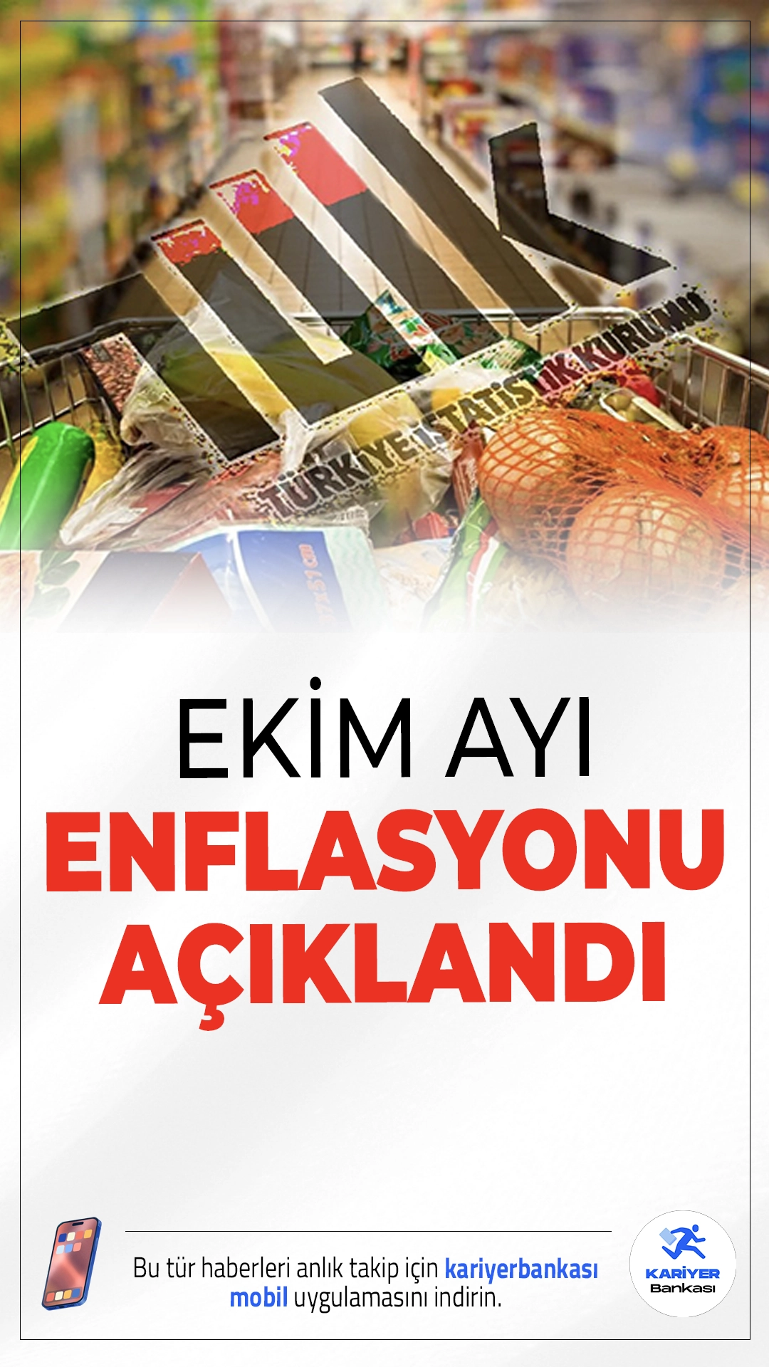 Ekim Ayı Enflasyon Verileri Açıklandı.Türkiye İstatistik Kurumu (TÜİK) ekim ayı enflasyon verilerini açıkladı. Buna göre, Tüketici fiyat endeksi (TÜFE) aylık yüzde 2,55 oranında artış gösterirken, yıllık enflasyon yüzde 32,87 oldu. TÜİK sayfasından yayımlanan duyuruda aşağıdaki ifadeler yer aldı:
