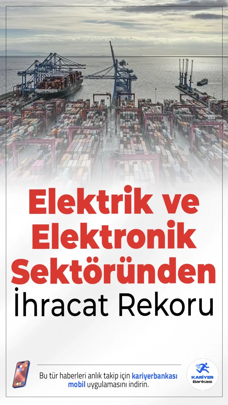 Elektrik ve Elektronik Sektöründen Tarihi İhracat Rekoru: 14,5 Milyar Dolar.Türkiye'nin elektrik ve elektronik sektörü, 2025’in ilk 10 ayında 14,5 milyar dolarlık dış satımla tüm zamanların en yüksek ocak-ekim ihracatına ulaştı.