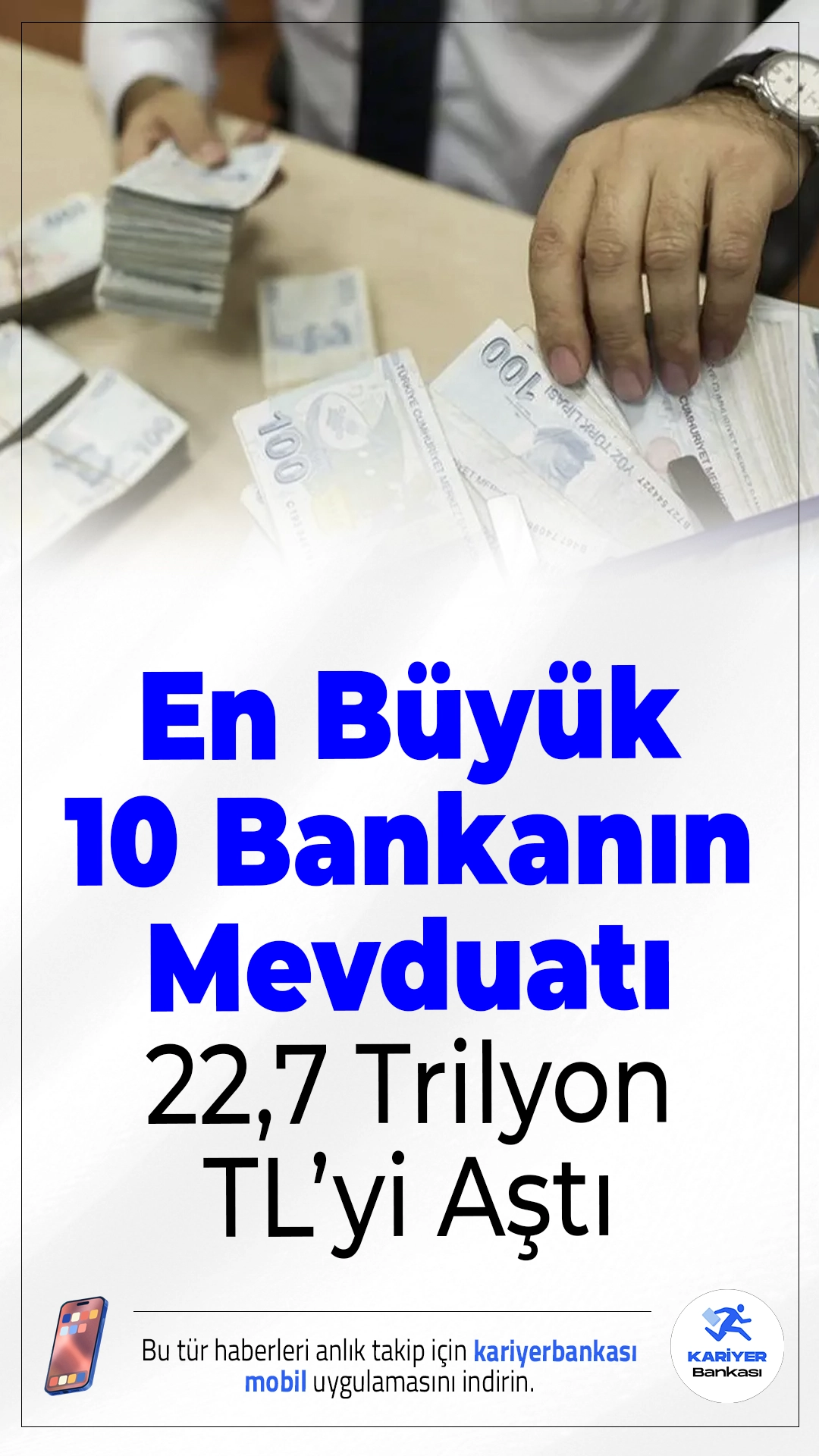 En Büyük 10 Bankanın Mevduatı 22,7 Trilyon TL’yi Aştı.Türkiye’deki en büyük 10 banka, 2025’in ilk 9 ayında hem kârda hem de kredi ve mevduat hacminde rekor seviyelere ulaştı. Bankalar toplamda 484,5 milyar TL net kâr elde ederken, mevduatları 22,7 trilyon TL’ye, kredi desteği ise 18,5 trilyon TL’ye çıktı.