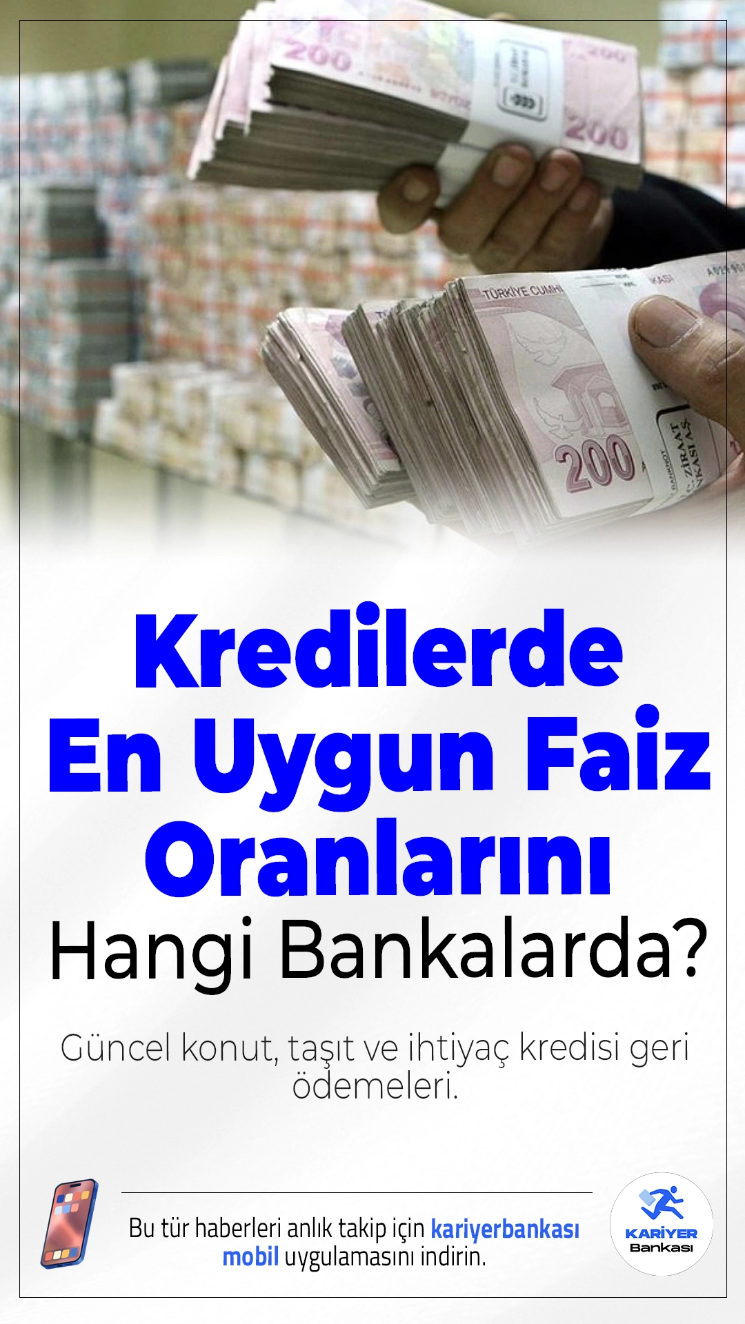 En Uygun Kredi Faiz Oranları Hangi Bankalarda? İşte Güncel Konut, Taşıt ve İhtiyaç Kredisi Oranları.Kredi kullanmayı düşünenler için bankaların sunduğu en düşük faiz oranları ve güncel ödeme tabloları belli oldu. 1,5 milyon TL konut, 350 bin TL taşıt ve 100 bin TL ihtiyaç kredisi için hesaplanan örnek geri ödemeler haberimizde.