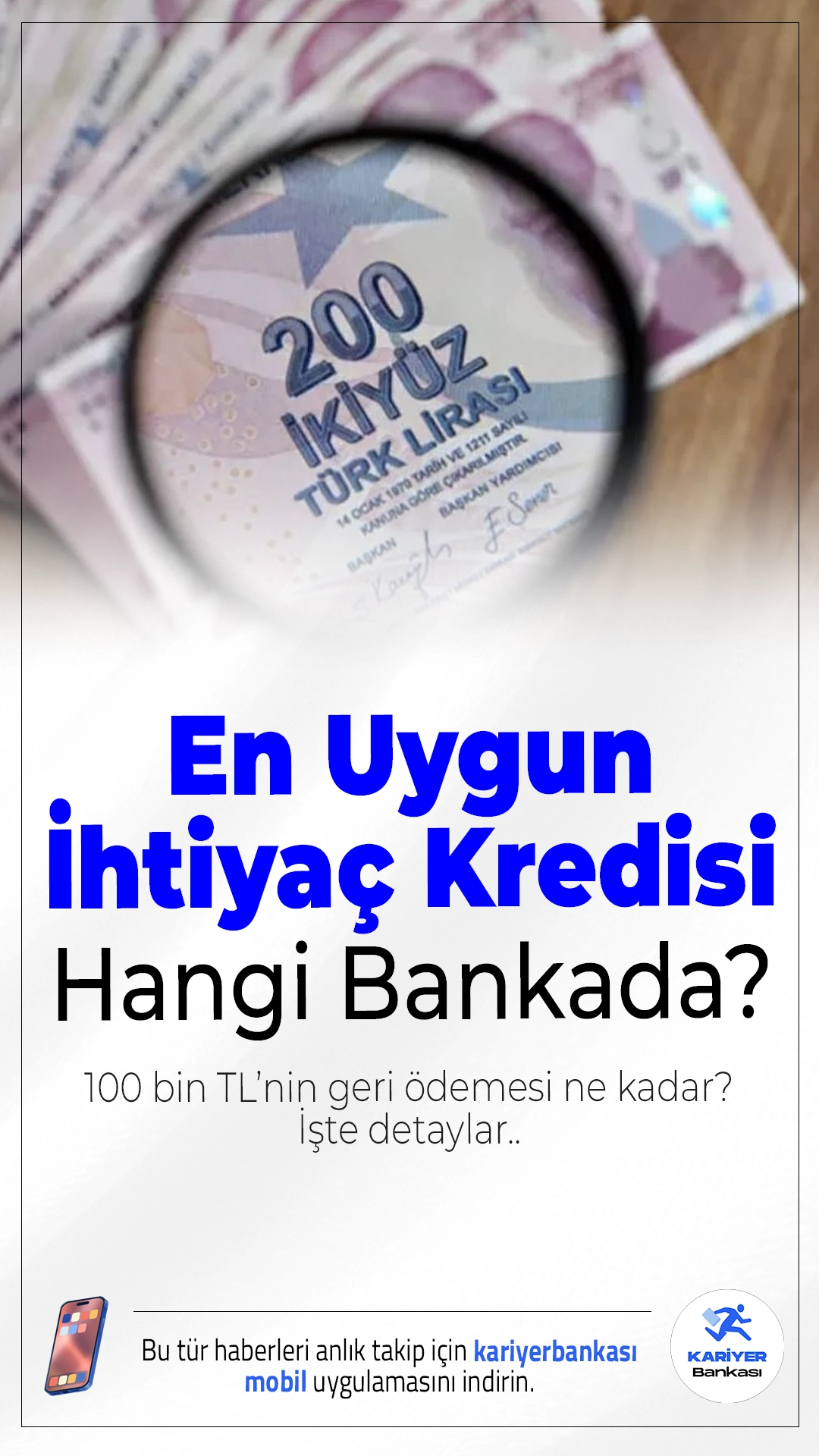 En Uygun İhtiyaç Kredisi Hangi Bankada? 100 Bin TL İçin Geri Ödeme Tablosu.Merkez Bankası’nın faiz kararının ardından gözler ihtiyaç kredisi faiz oranlarına çevrildi. Peki bankalarda son durum ne? En düşük faizli krediyi hangi banka veriyor?
