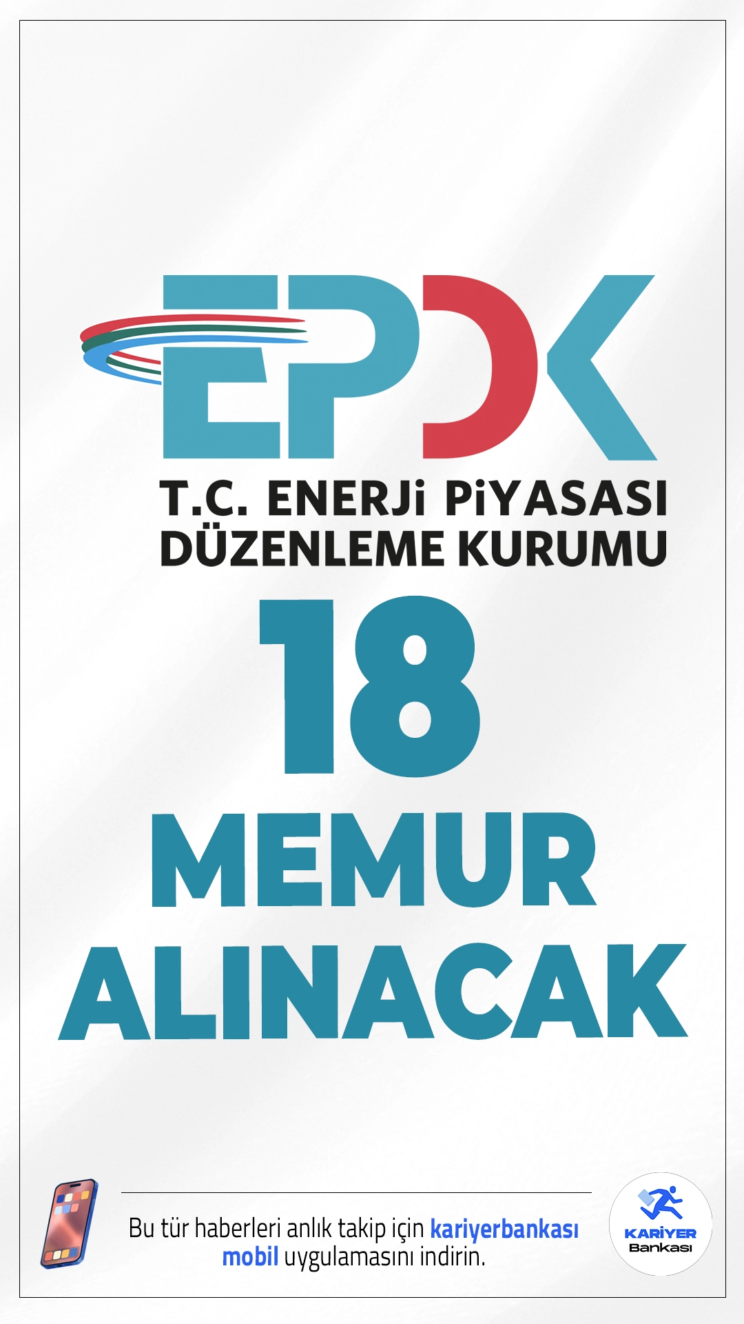 EPDK 18 Memur Alımı Yapacak.Enerji Piyasası Düzenleme Kurumu (EPDK), memur alımı başvuruları alınacak. Alımlar, yazılı ve sözlü olmak üzere iki aşamalı sınavla gerçekleştirilecek. Başvuru işlemleri 17 Kasım 2025 tarihine kadar sürecek. Başvuru yapacak adayların genel ve özel şartları sağlaması gerekmektedir. İşte şartlar ve başvuru bilgileri..