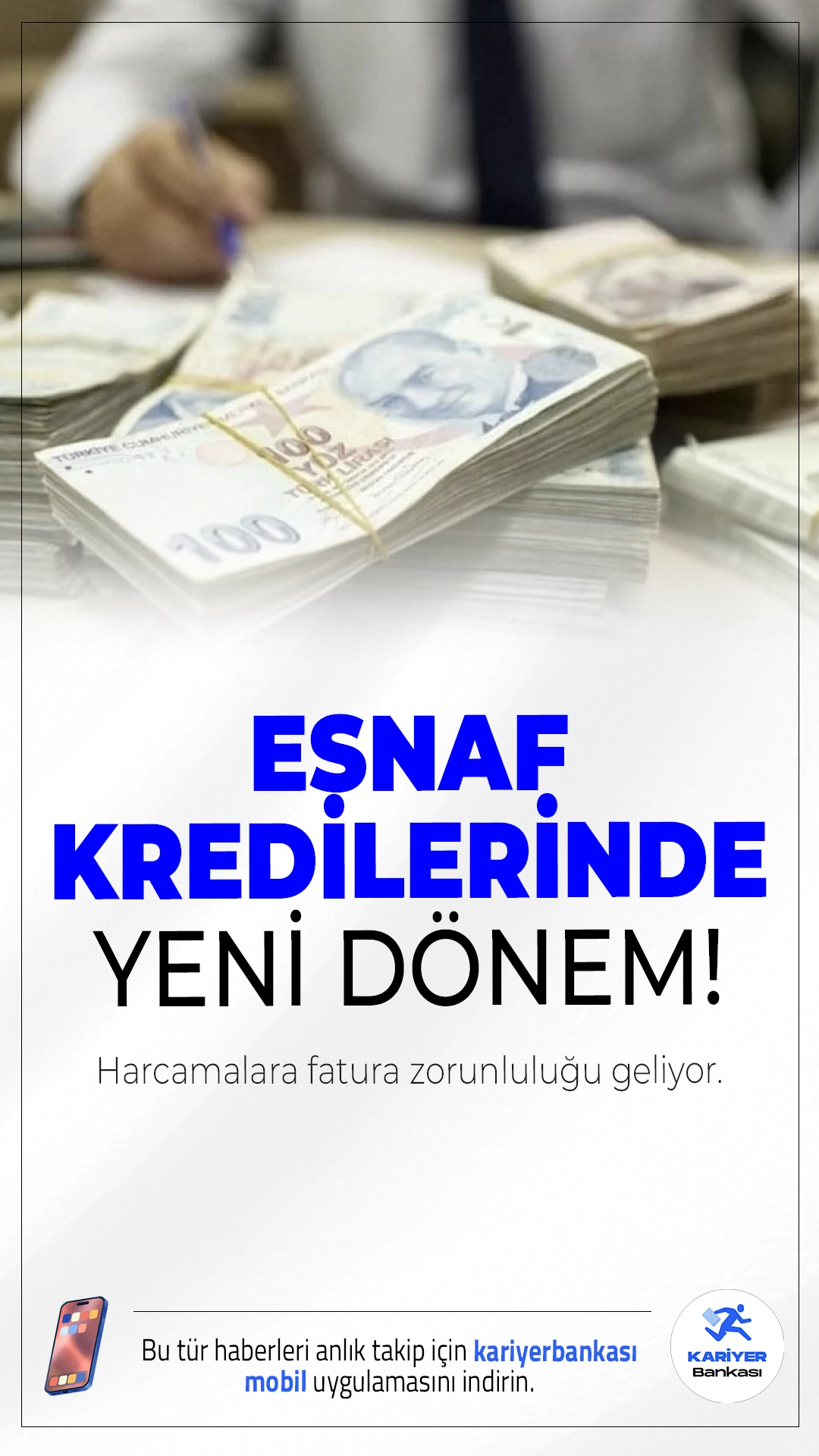Esnaf Kredilerinde Yeni Dönem Başlıyor: Harcamalara Fatura Zorunluluğu Geliyor.1 Ocak 2026 itibarıyla esnaf kredilerinde belge ve fatura zorunluluğu yürürlüğe giriyor. Yeni sistemle amaç dışı kullanım engellenecek.