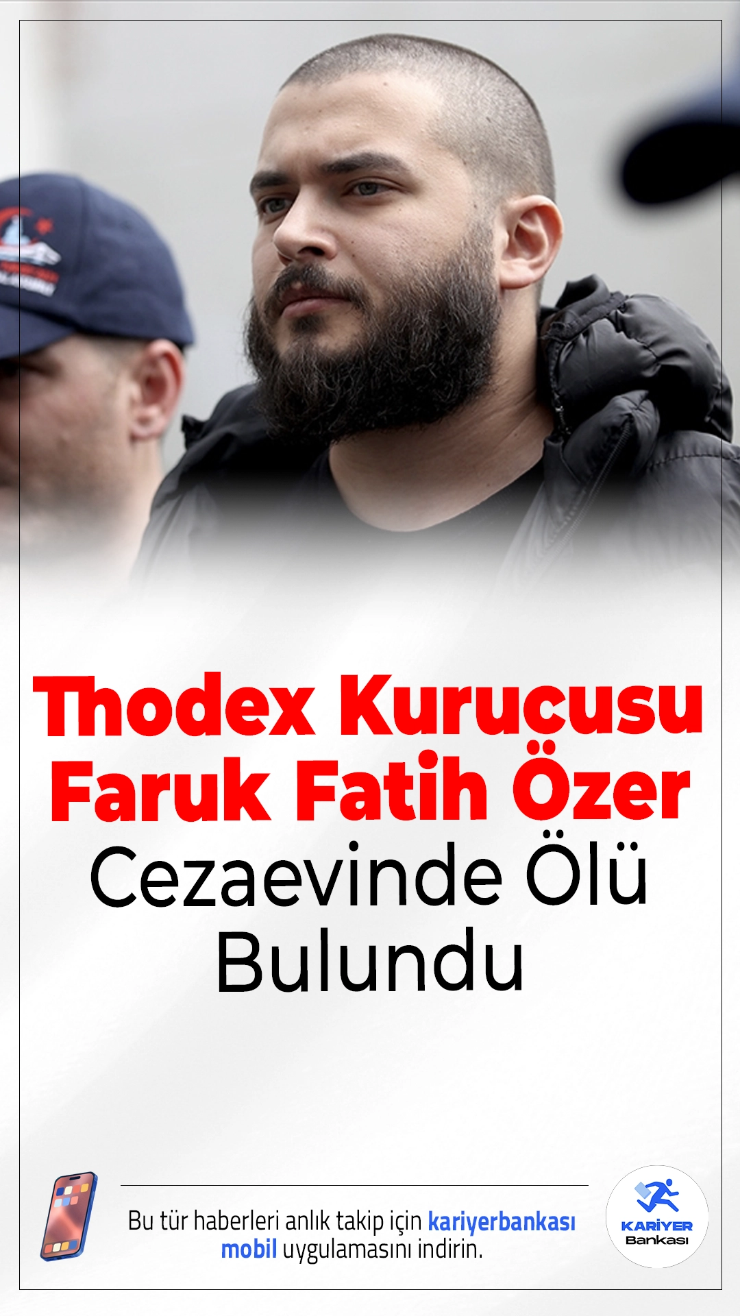Thodex Kurucusu Faruk Fatih Özer Cezaevinde Ölü Bulundu.Kripto para borsası Thodex ile binlerce kişiyi dolandıran Faruk Fatih Özer, cezasını çektiği cezaevinde ölü olarak bulundu. Olayla ilgili soruşturma başlatıldı.