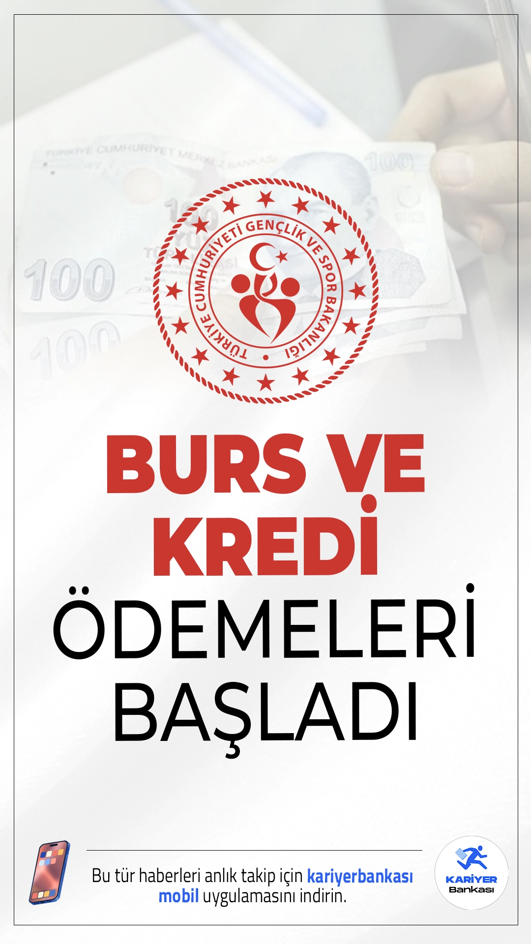 GSB Burs ve Kredi Ödemeleri Başladı.Gençlik ve Spor Bakanlığı, 2025-2026 eğitim yılında burs ve kredi hakkı kazanan öğrenciler için ilk ödemelerin başladığını duyurdu. Öğrenciler, ödemelerini Ziraat Bankası üzerinden alabilecek.