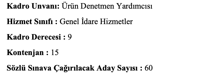 TİTCK Memur Alımı