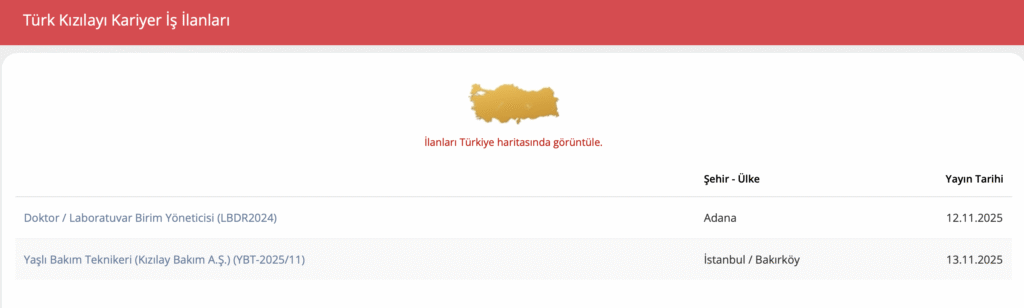 kızılay personel alımı