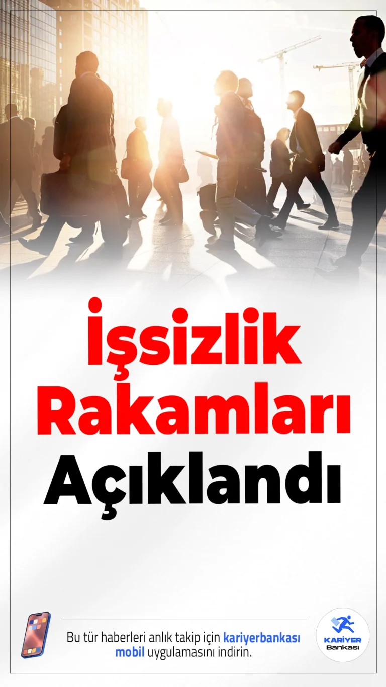 İşsizlik Rakamları Açıklandı.Türkiye’de işsizlik oranı, 2025 yılının üçüncü çeyreğinde bir önceki çeyreğe göre değişmeyerek yüzde 8,5 seviyesinde gerçekleşti. TÜİK’in yayımladığı verilere göre iş gücü piyasasında istihdam artarken, işsizlik sayısında hafif bir düşüş yaşandı.