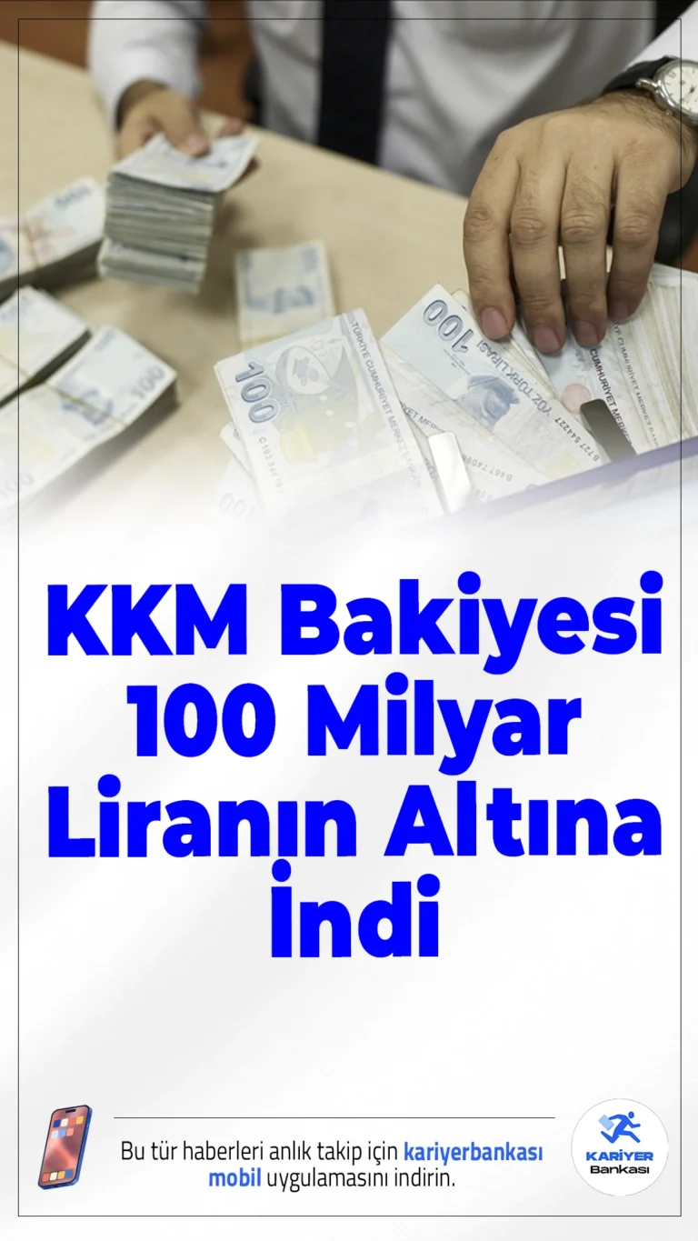 KKM Bakiyesi 100 Milyar Liranın Altına İndi.Kur Korumalı Mevduat (KKM) uygulamasında çözülme hız kazandı. BDDK verilerine göre, KKM bakiyesi 93,8 milyar TL’ye düşerek psikolojik 100 milyar TL eşiğinin altına geriledi.
