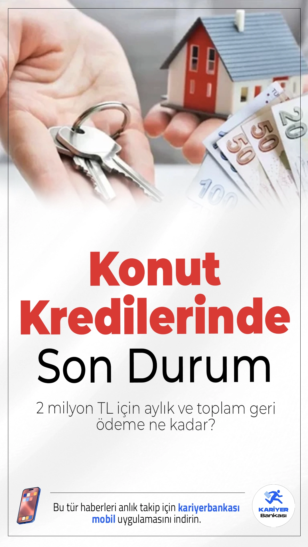 Konut Kredilerinde Son Durum: 2 Milyon TL İçin Aylık ve Toplam Geri Ödeme Ne Kadar?Konut sahibi olmak isteyenlerin en çok merak ettiği konuların başında kredi faiz oranları ve geri ödeme tutarları geliyor. İşte 2 milyon TL için 120 ay vadeli (10 yıl) konut kredisi kullananlara bankalara göre güncel ödeme tablosu…
