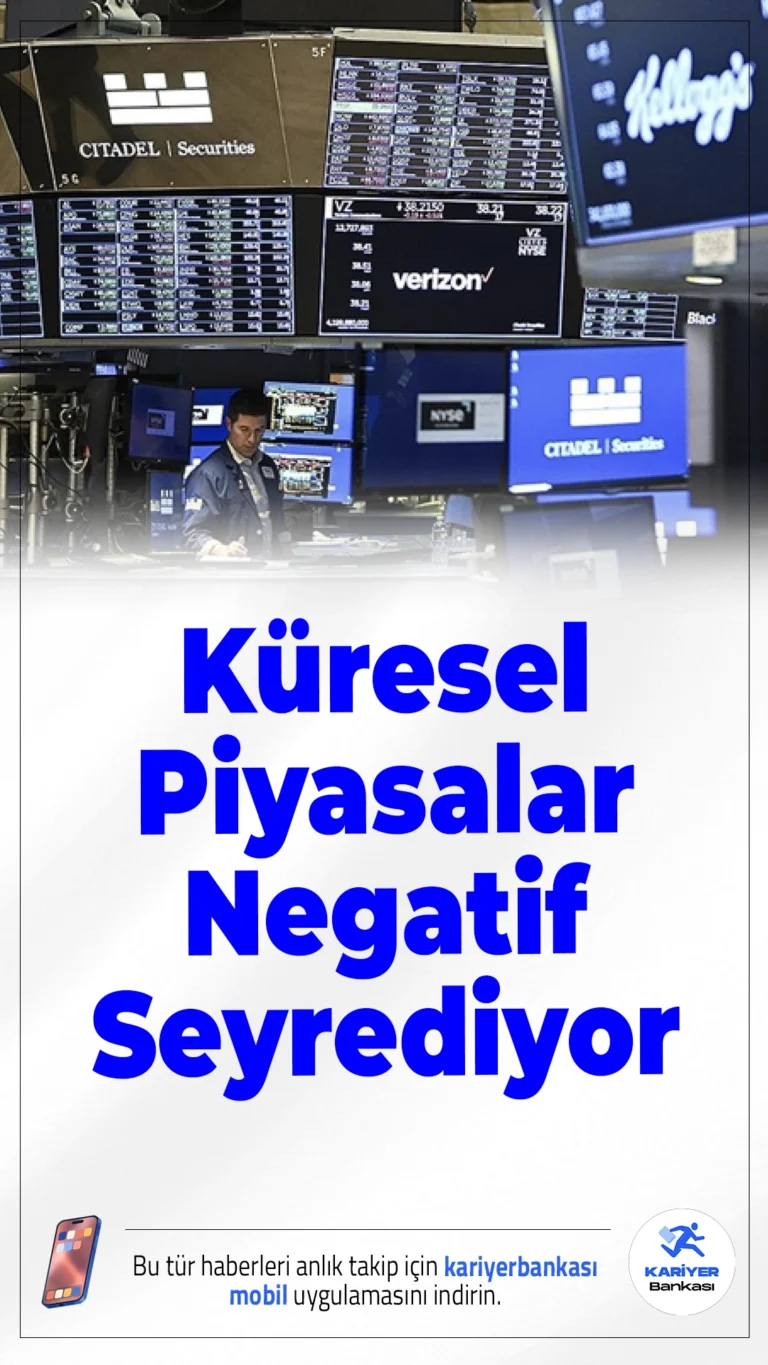Küresel Piyasalar Negatif Seyrediyor.Küresel piyasalarda, Fed’in faiz indirimine dair beklentilerin zayıflaması ve teknoloji şirketlerine ilişkin değerleme kaygılarının sürmesiyle satış baskısı artıyor.