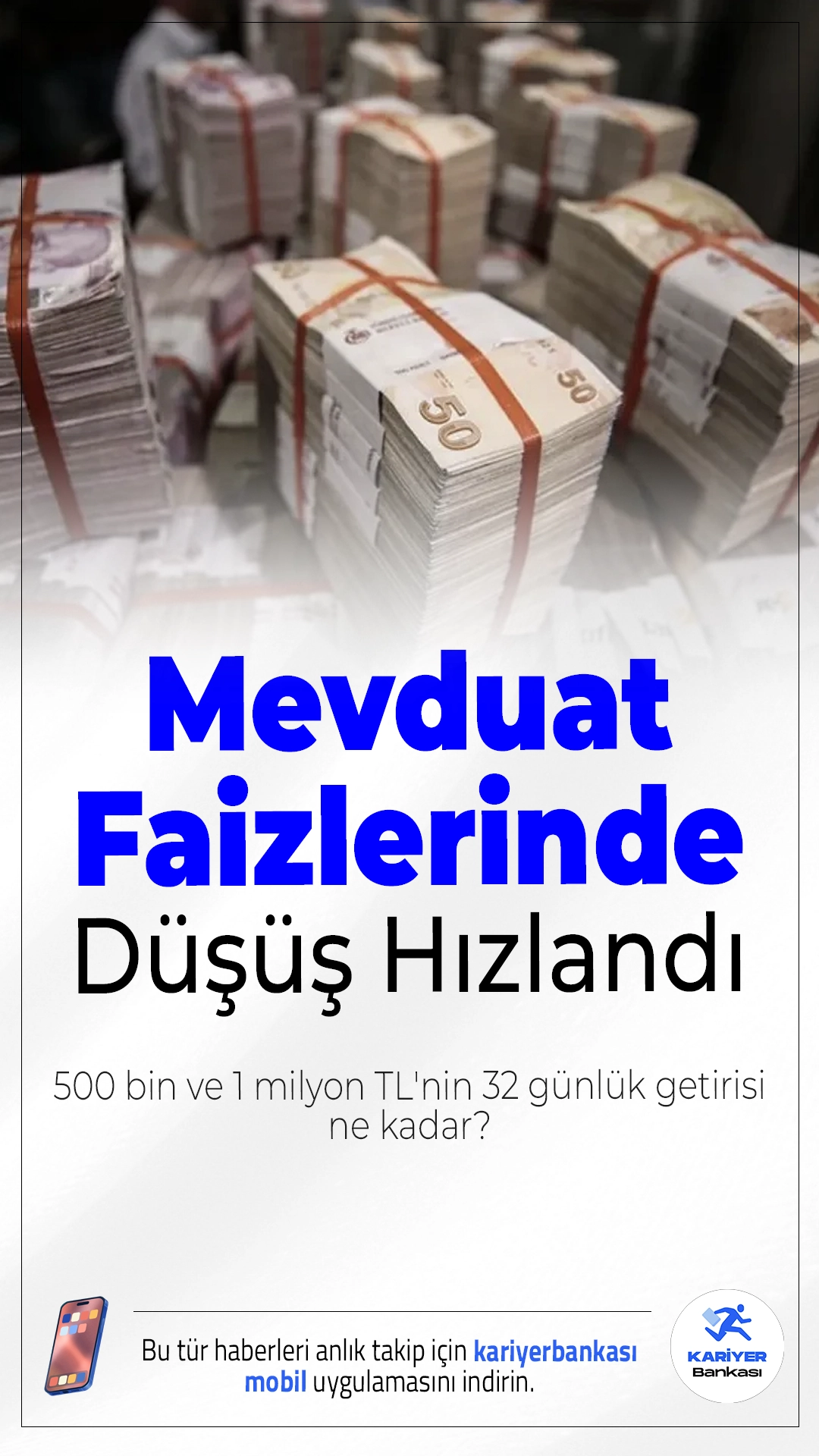 Mevduat Faizlerinde Düşüş Hızlandı: 500 Bin ve 1 Milyon TL'nin 32 Günlük Getirisi Ne Kadar?Ekim ayında enflasyonun beklentilerin altında kalmasıyla birlikte Türkiye Cumhuriyet Merkez Bankası’nın (TCMB) faiz indirimi alanı genişledi. Bu gelişme, bankaların mevduat faiz oranlarını aşağı yönlü revize etmesine neden oldu.