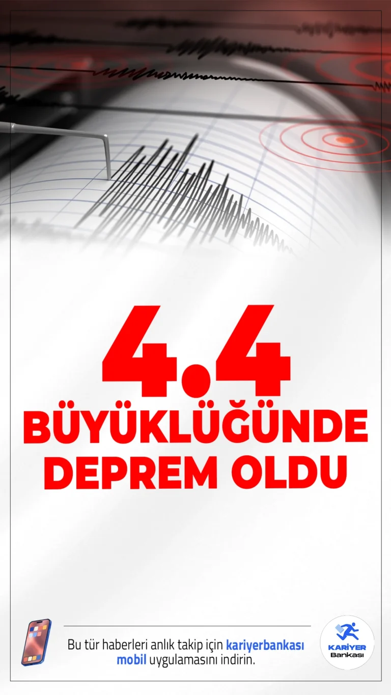 Osmaniye'de 4.4 Büyüklüğünde Deprem Oldu.AFAD verilerine göre, 20 Kasım 2025 tarihinde saat 12:09'da Osmaniye'nin Bahçe ilçesinde 4.4 büyüklüğünde bir deprem meydana geldi. Depremin derinliği ise 8.8 km olarak ölçüldü.