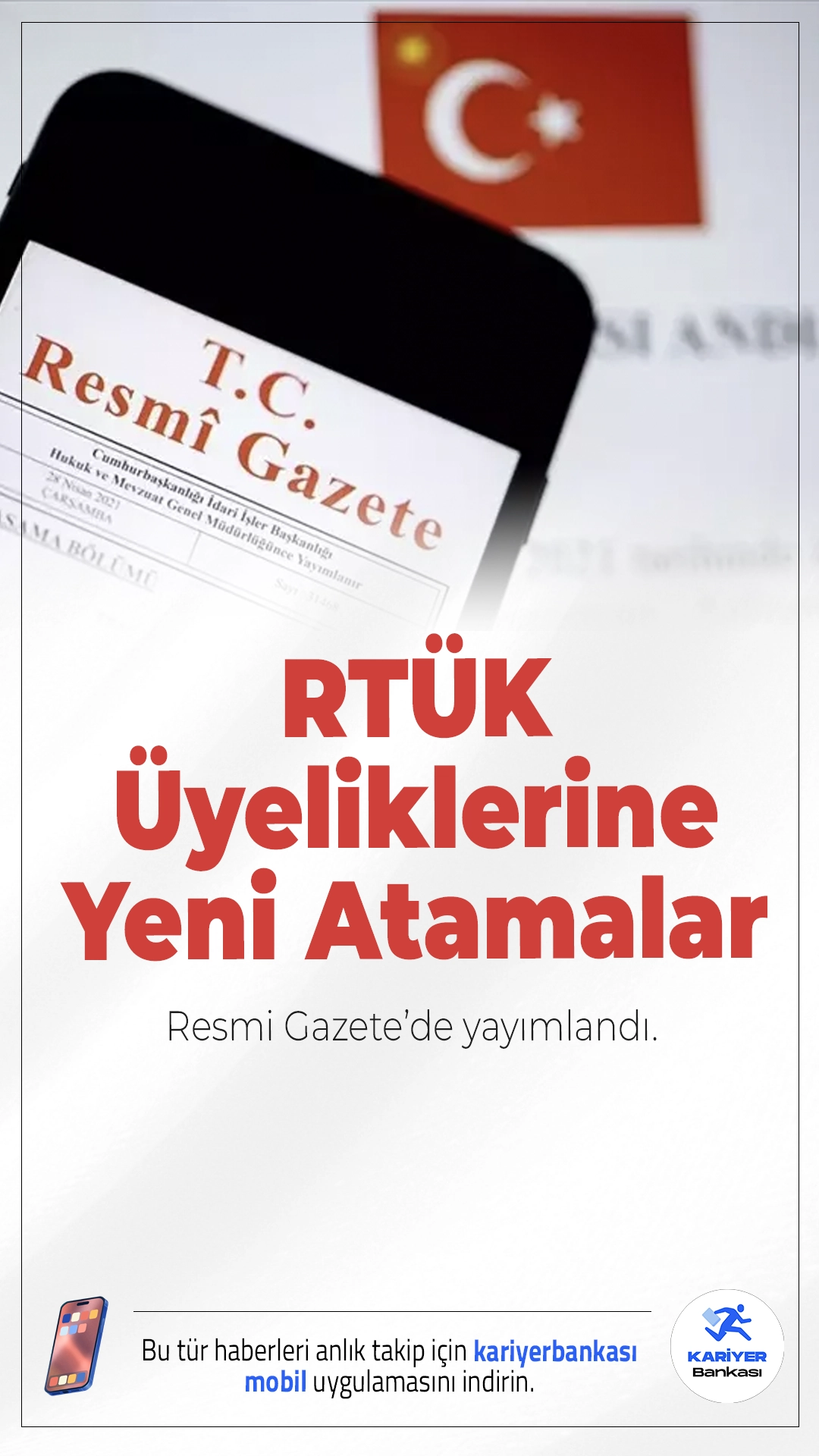 RTÜK Üyeliklerine Yeni Atamalar Resmi Gazete’de Yayınlandı.TBMM Genel Kurulu’nda yapılan seçimle RTÜK’te Adalet ve Kalkınma Partisi kontenjanından boşalan iki üyelik için yeni isimler belirlendi. Karar Resmi Gazete’de yayımlandı.