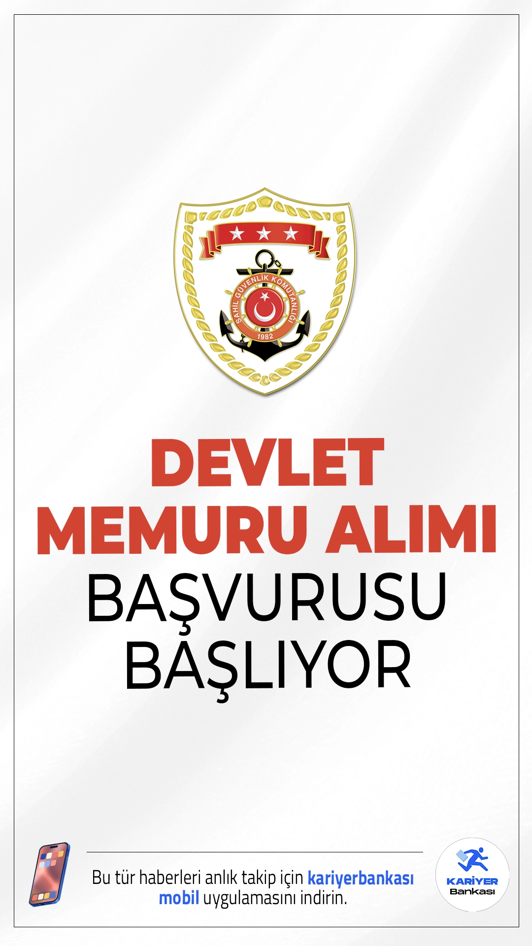 Sahil Güvenlik Komutanlığı Devlet Memuru Alımı Başlıyor.İçişleri Bakanlığı Sahil Güvenlik Komutanlığı 2025 yılı kapsamında farklı ünvanlarda istihdam edilmek üzere devlet memuru alımı yapacak. Başvurular yarın(17 Kasım 2025) başlıyor. Başvuru yapacak adayların genel ve özel şartları sağlaması gerekmektedir.Başvuru şartları ve diğer detaylar bu haberimizde.