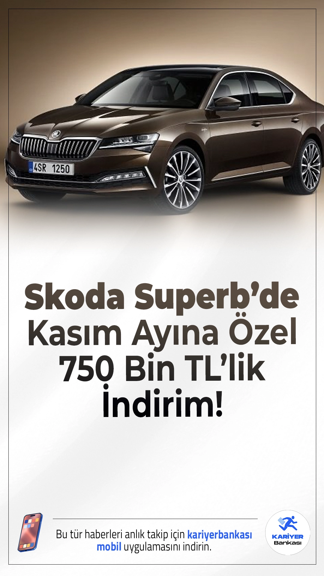 Skoda Superb’de Kasım Ayına Özel 750 Bin TL’lik Dev İndirim!Skoda’nın prestijli sedan modeli Superb, Kasım ayı sonuna kadar büyük bir indirim kampanyasıyla dikkat çekiyor. Prestijli donanımı ve lüks detaylarıyla öne çıkan Superb, şimdi 750 bin TL indirimle satışta.