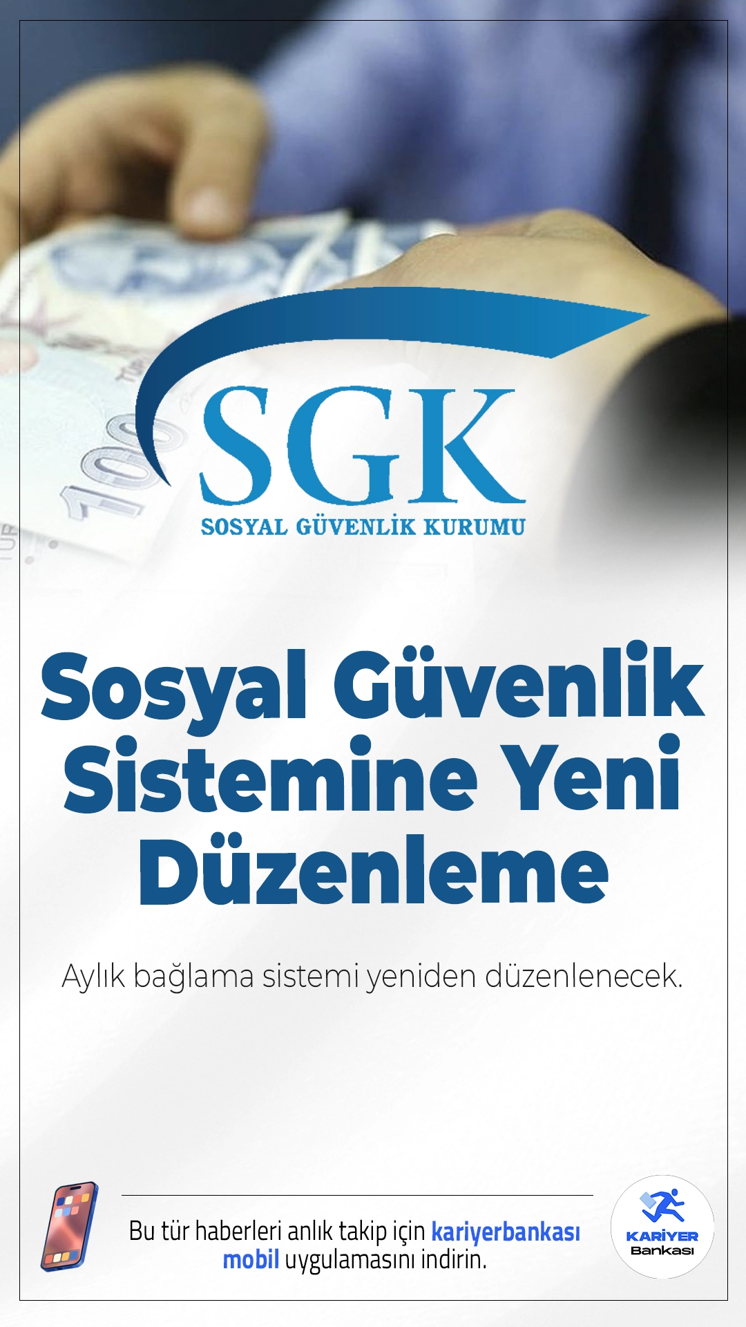 Sosyal Güvenlik Sistemine Yeni Düzenleme.Sosyal güvenlikte köklü değişiklikler kapıda! Aylık bağlama sistemi, istihdamı teşvik edecek ve mali sürdürülebilirliği güçlendirecek şekilde yeniden düzenleniyor.