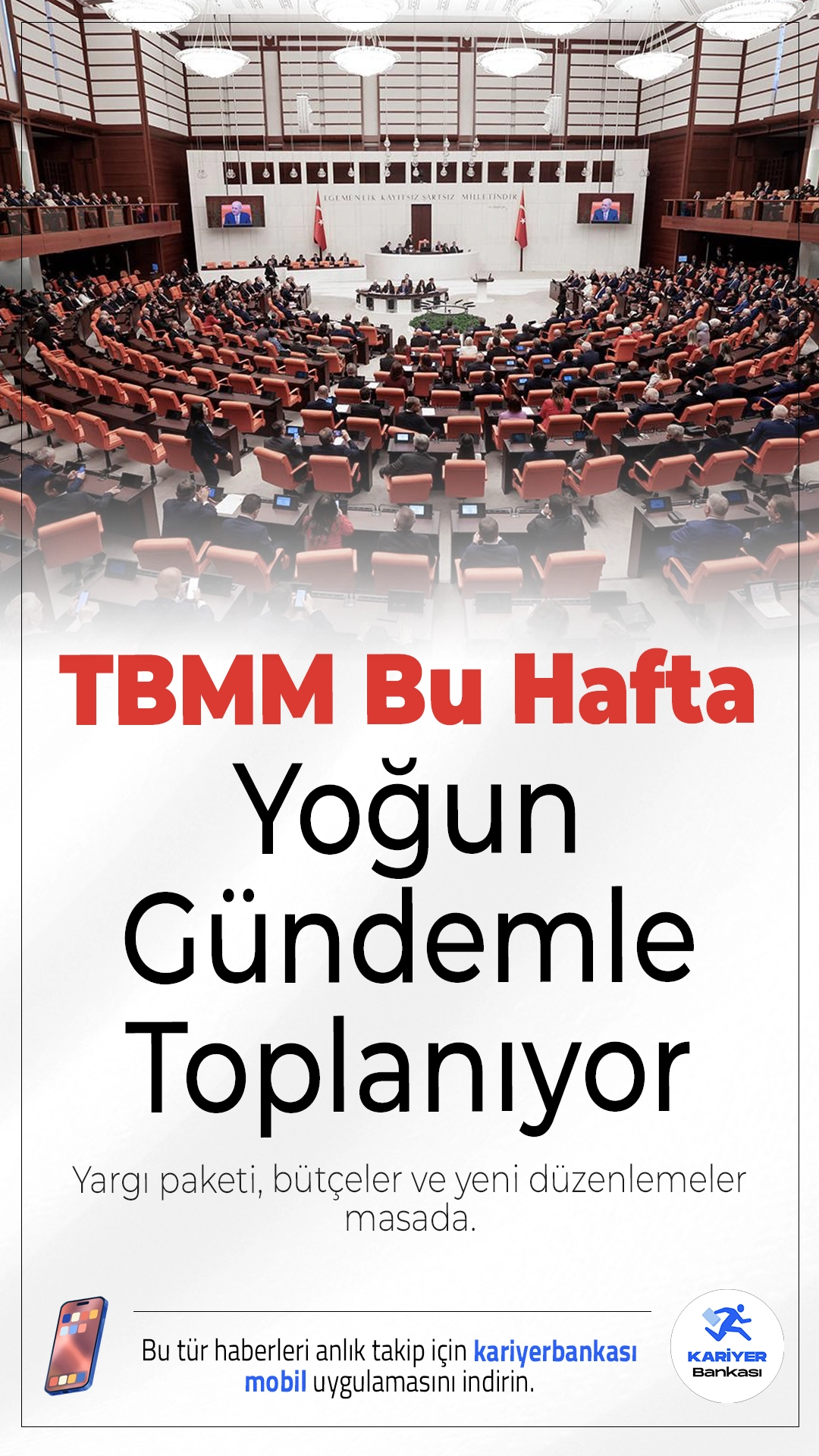 Meclis Bu Hafta Yoğun Gündemle Toplanıyor: Yargı Paketi, Bütçeler ve Yeni Düzenlemeler Masada.TBMM’de bu hafta yeni yargı paketi Meclis’e sunulacak, dört bakanlığın bütçesi ele alınacak ve önemli yasa teklifleri görüşülecek.