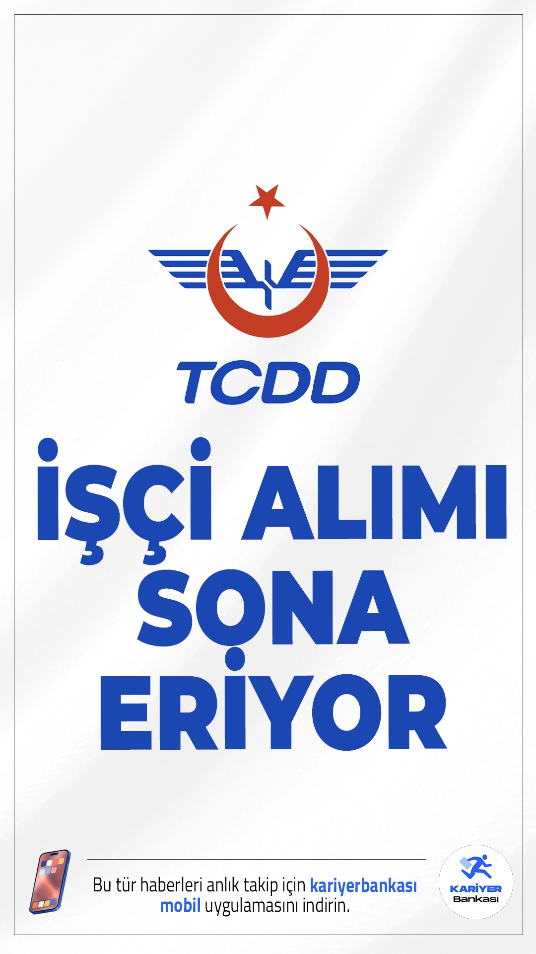 TCDD 29 İşçi Alımı Sona Eriyor.TCDD Taşımacılık A.Ş. işçi alımı başvurularında sona gelindi. İlgili alım duyurusunda, TCDD'ye makinist alımı yapılacağı aktarıldı.Başvuru işlemleri yarın(14 Kasım 2025) sona eriyor. Başvuru yapacak adayların genel ve özel şartları sağlaması gerekmektedir. İşte şartlar ve başvuru bilgileri..