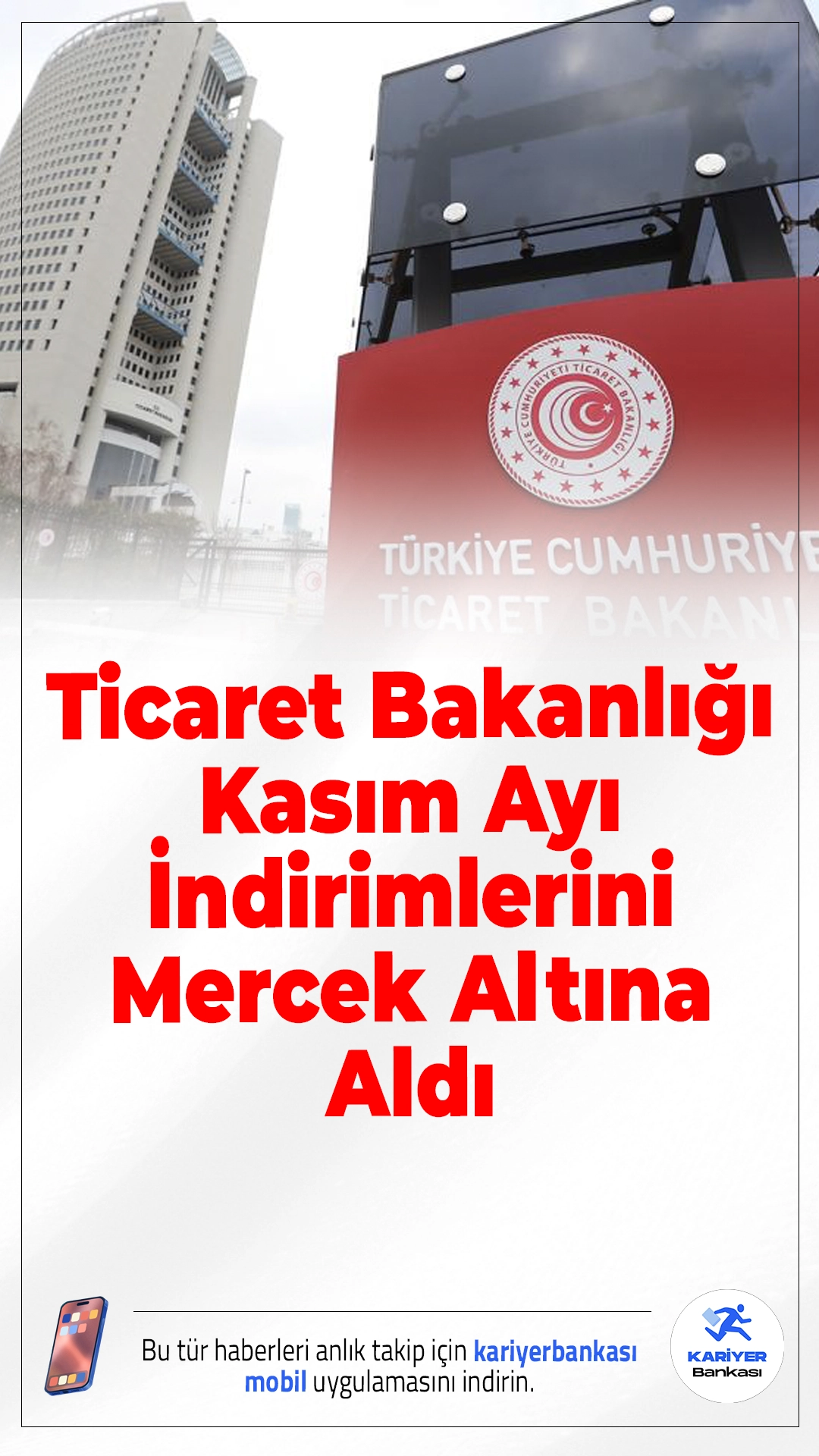 Ticaret Bakanlığı Kasım Ayı İndirimlerini Mercek Altına Aldı.Ticaret Bakanlığı, kasım ayı boyunca gerçekleştirilen indirim kampanyalarına yönelik denetimlerini artırdı. Gerçeğe aykırı, aldatıcı veya tüketiciyi yanıltan her türlü tanıtım ve satış faaliyeti, Reklam Kurulu tarafından titizlikle izlenecek.