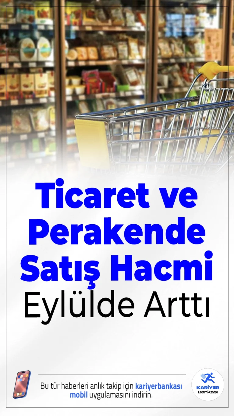 Eylülde Ticaret ve Perakende Satış Hacmi Arttı.Türkiye İstatistik Kurumu'nun (TÜİK) eylül verilerine göre ticaret ve perakende satış hacminde dikkat çeken bir artış yaşandı. Geçen yılın aynı dönemine kıyasla ticaret satış hacmi yüzde 10,3, perakende satış hacmi ise yüzde 14,3 oranında yükseldi.