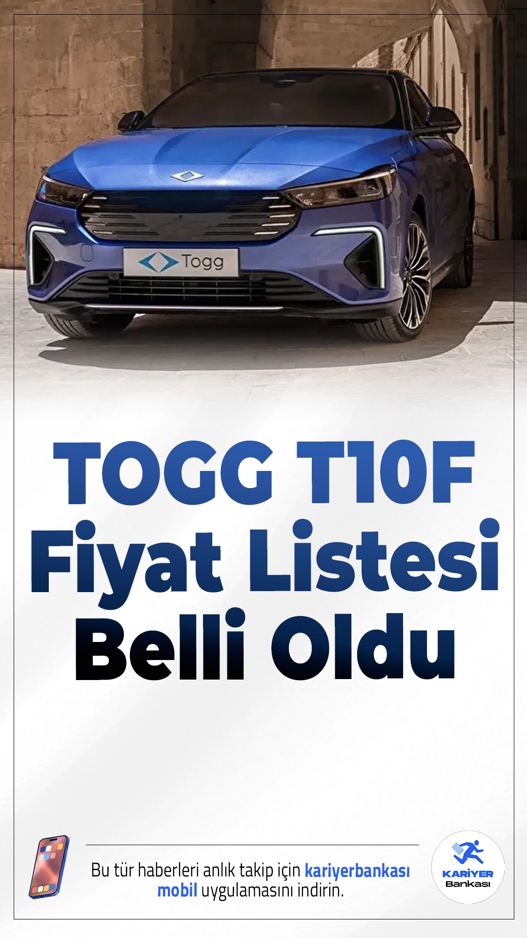 TOGG T10F Kasım 2025 Fiyatları Belli Oldu.Türkiye’nin yerli otomobili TOGG’un sedan modeli T10F, 2025 Kasım ayı itibarıyla güncellenen fiyatlarıyla satışta. Almanya ve Türkiye’de satışa çıkan T10F, şık tasarımı ve teknolojik özellikleriyle dikkat çekerken, Euro NCAP güvenlik testlerinden tam not almayı başardı.