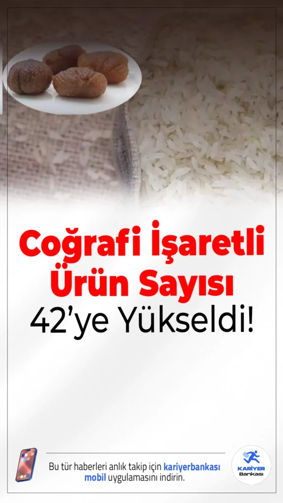 Türkiye’den Coğrafi İşaretli Ürün Sayısı 42’ye Yükseldi!İpsala pirinci ve Bursa kestane şekeri, AB’den coğrafi işaret tescili aldı. Türkiye 2025’te yıllık tescil rekorunu kırdı.