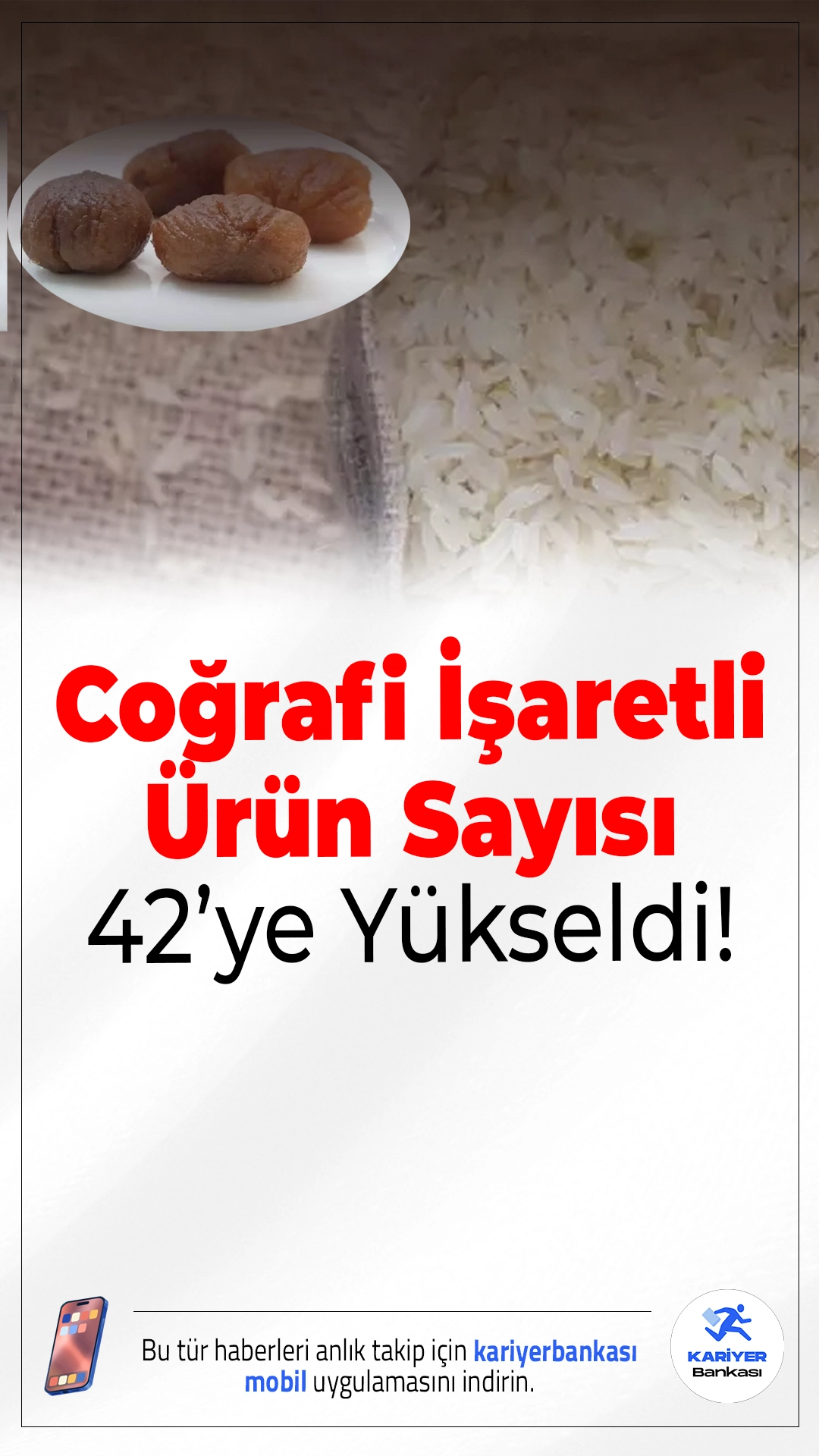 Türkiye’den Coğrafi İşaretli Ürün Sayısı 42’ye Yükseldi!İpsala pirinci ve Bursa kestane şekeri, AB’den coğrafi işaret tescili aldı. Türkiye 2025’te yıllık tescil rekorunu kırdı.