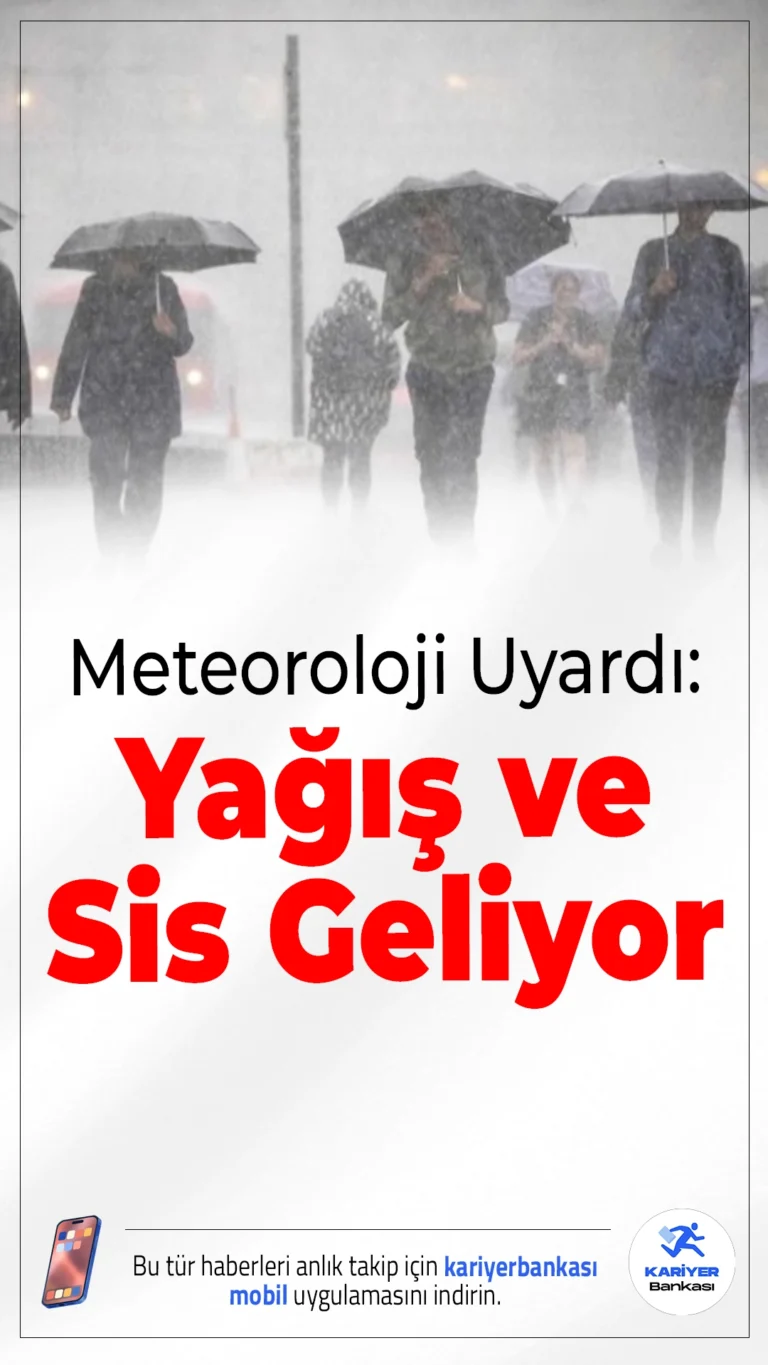 Meteoroloji Uyardı: Yağış ve Sis Geliyor – İşte 4 Kasım 2025 İl İl Hava Durumu.Yurdun birçok bölgesinde sağanak yağış ve sisli hava etkili olacak. Meteoroloji Genel Müdürlüğü'nün tahminlerine göre sıcaklıklarda da düşüş bekleniyor.