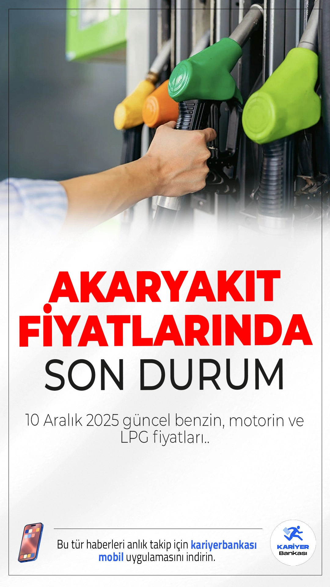 10 Aralık 2025 Güncel Akaryakıt Fiyatları: Benzin, Motorin ve LPG Ne Kadar Oldu?Döviz kuru ve brent petrol fiyatlarındaki dalgalanma, akaryakıt fiyatlarını etkilemeye devam ediyor. İstanbul, Ankara ve İzmir’de benzinden motorine, LPG’ye kadar tüm fiyatlar güncellendi.