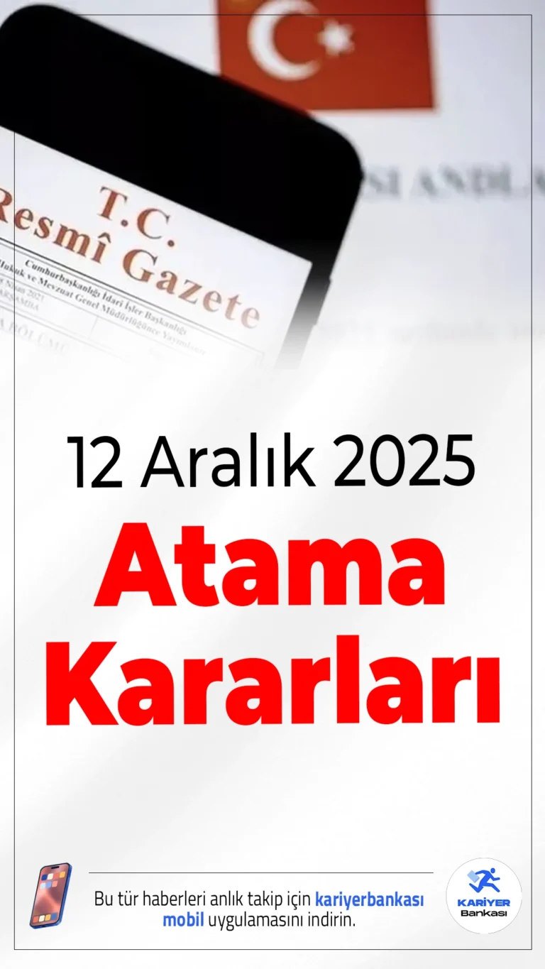 12 Aralık 2025 Atama Kararları: 9 Üniversiteye Yeni Rektör Atandı.Cumhurbaşkanı Recep Tayyip Erdoğan'ın imzasıyla 9 üniversiteye yapılan rektör atamaları Resmi Gazete'de yayımlandı. Yeni rektörler, Yükseköğretim Kanunu ve Cumhurbaşkanlığı Kararnamesi çerçevesinde belirlendi.