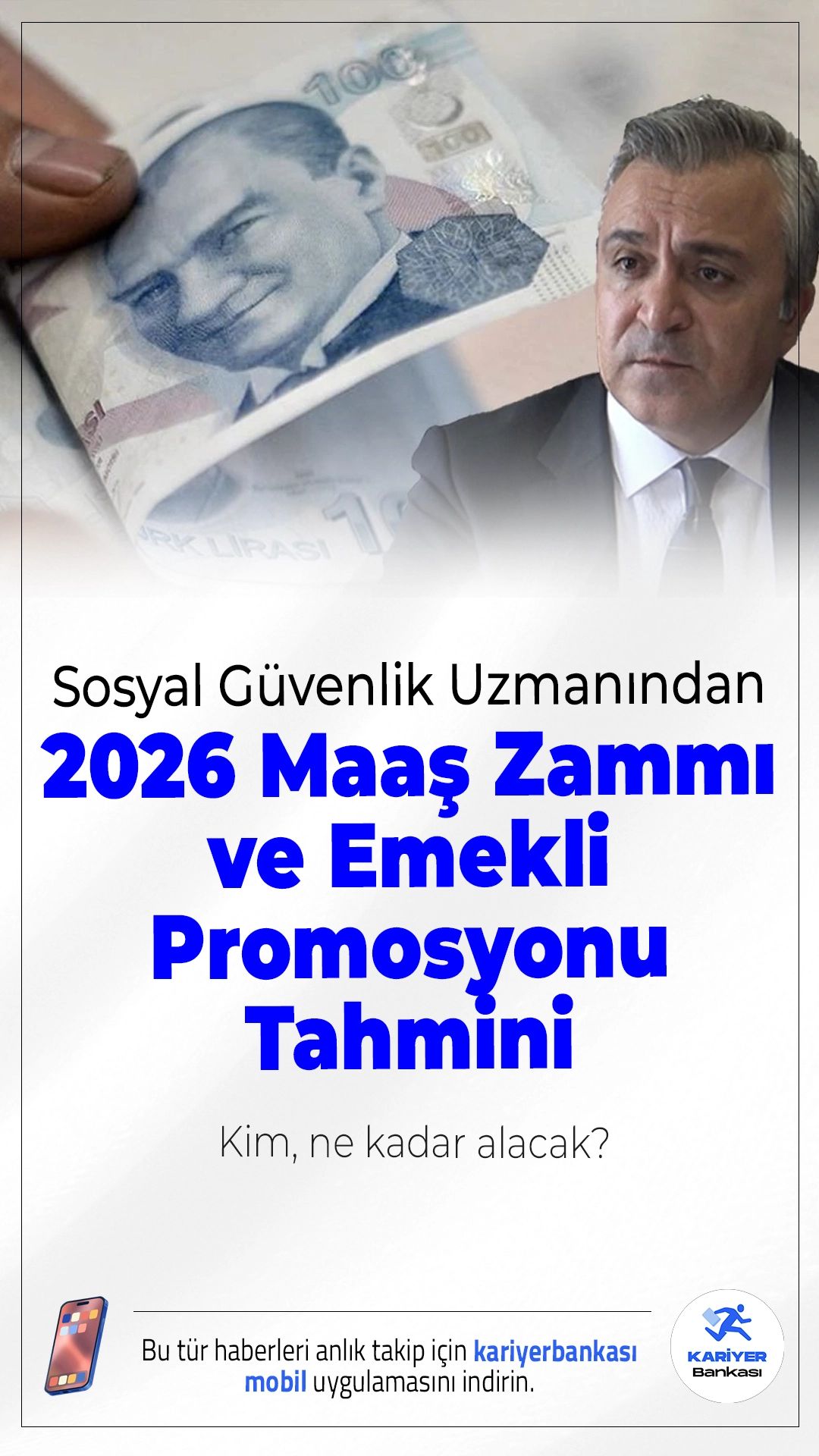 2026 Maaş Zammı ve Emekli Promosyonu Tahminleri Açıklandı: Kim Ne Kadar Alacak?Emekliler ve memurlar için 2026 yılı maaş artışları netleşmeye başladı. Sosyal Güvenlik Uzmanı Özgür Erdursun, enflasyon farkı ve toplu sözleşme zammı sonrası oluşabilecek maaş ve promosyon miktarlarını paylaştı.