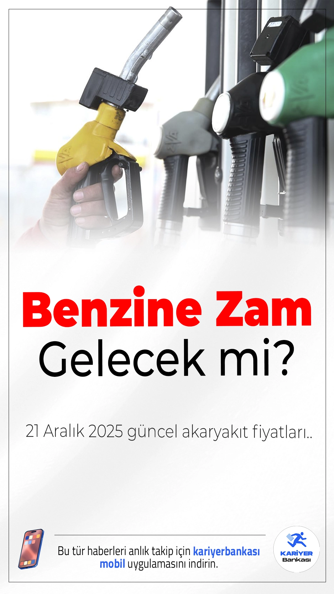 Benzine Zam Gelecek mi? 21 Aralık 2025 Güncel Akaryakıt Fiyatları Açıklandı.Döviz kuru ve brent petrol fiyatlarındaki dalgalanmalarla birlikte 21 Aralık 2025 itibarıyla benzin, motorin ve LPG fiyatları yeniden gündemde. İşte büyük şehirlerde güncel akaryakıt fiyatları…