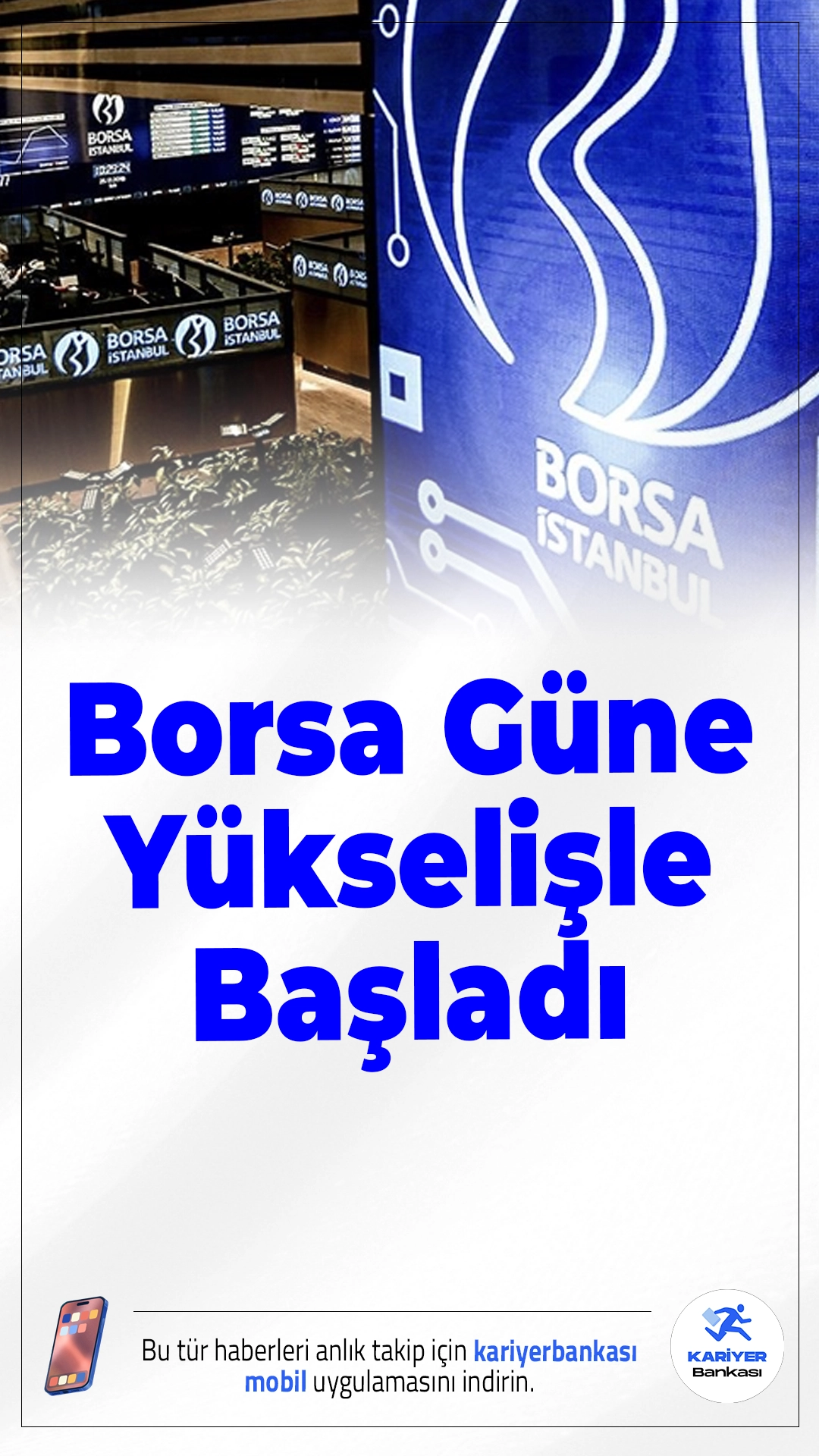 Borsa İstanbul Haftaya Yükselişle Başladı.Borsa İstanbul'da BIST 100 endeksi haftanın ilk işlem gününe yüzde 0,37 artışla başladı. Küresel piyasalardaki pozitif hava ve faiz indirimi beklentileri, yükselişi destekliyor.