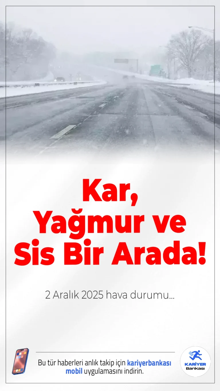 Bugün Hava Nasıl Olacak? Kar, Yağmur ve Sis Bir Arada!Yurdun kuzey ve doğusunda bulutlu hava etkisini sürdürüyor. Doğu Karadeniz ile Doğu Anadolu'nun yükseklerinde kar bekleniyor.