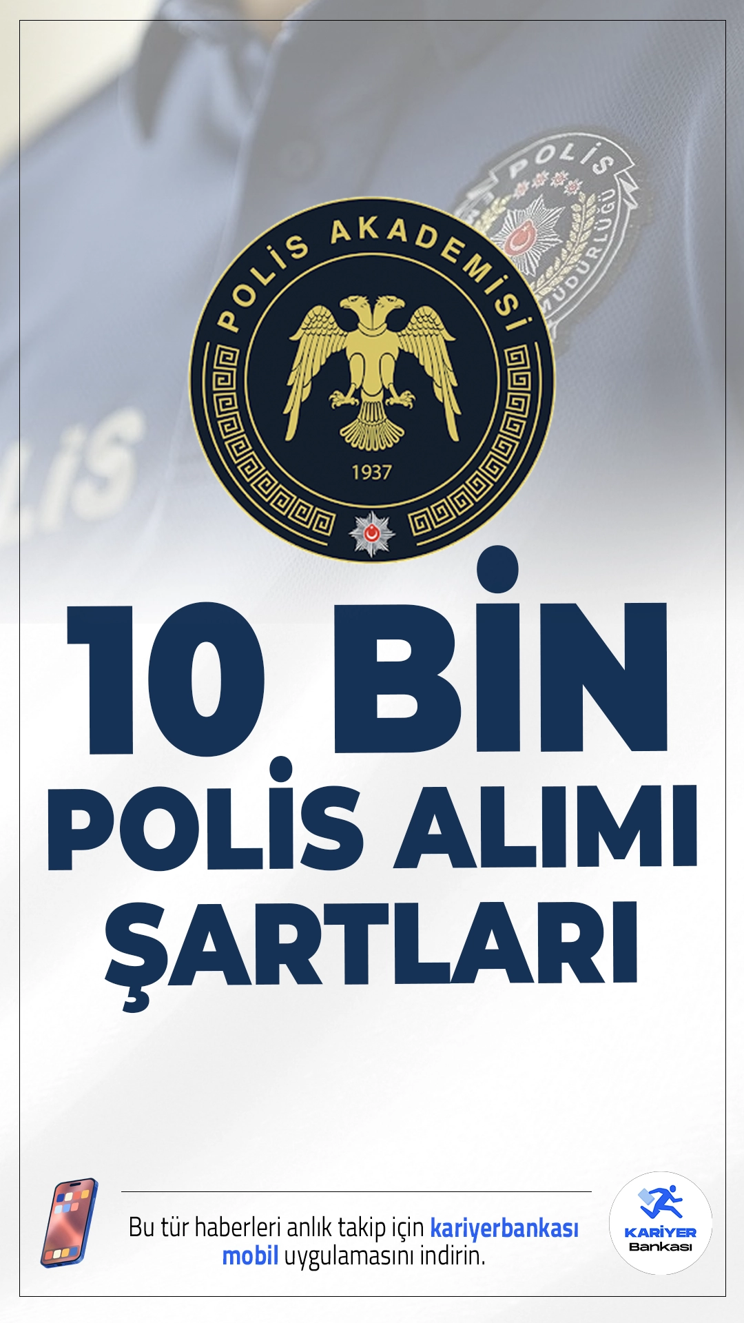 33. Dönem POMEM 10.000 Polis Alımı Şartları. Polis Akademisi sayfasından yayımlana duyuruya göre, KPSS en az 60 puanla ön lisans ve lisan mezunlarından, kadın erkek adaylardan olmak üzere 10.000 polis alımı yapılacak. Başvuru şartları ve diğer tüm detaylar bu haberimizde.