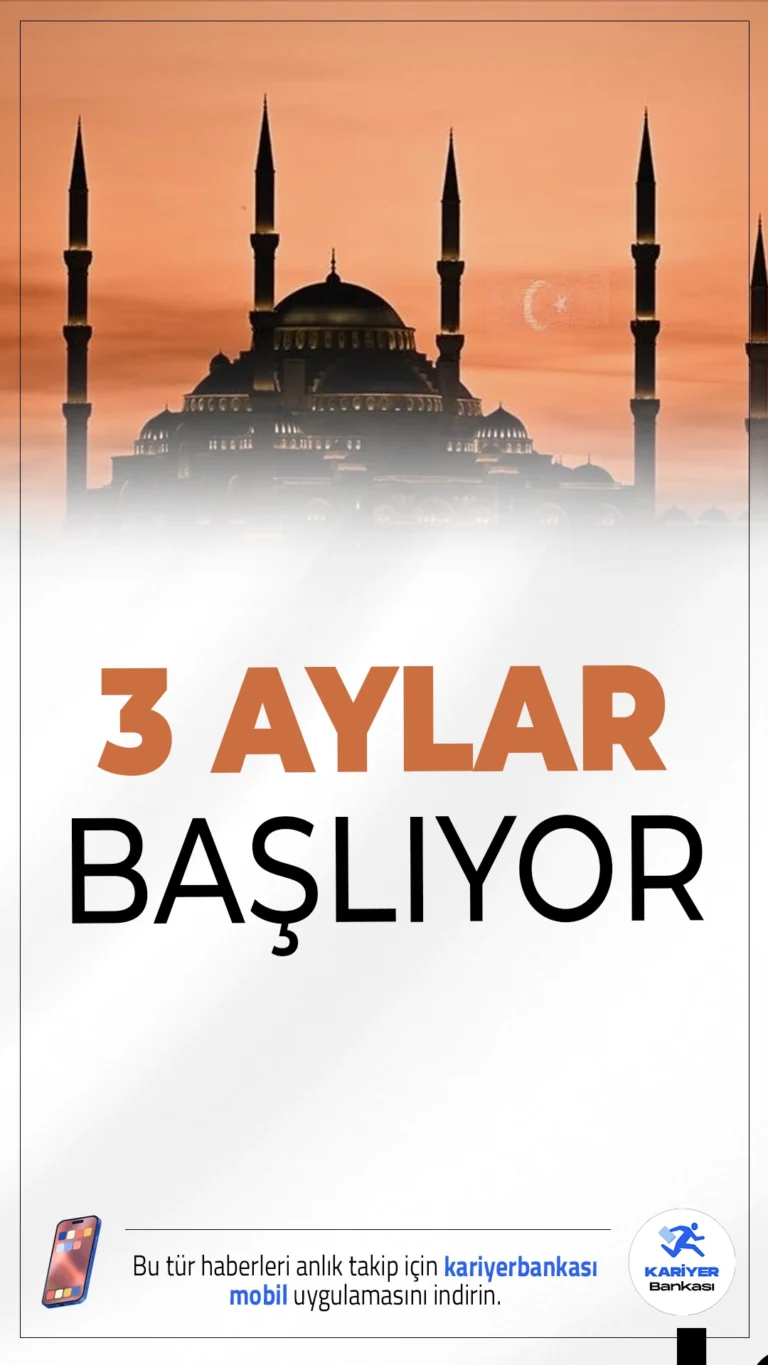 3 Aylar Bu Yıl İkinci Kez Başlıyor: Ramazan 19 Şubat’ta, Kadir Gecesi 16 Mart’ta.Diyanet İşleri Başkanlığı'nın hicri takvime dayalı hesaplamalarına göre, 2025 yılında üç aylar ikinci kez idrak edilecek. 1 Ocak’ta başlayan ilk üç aylar döneminin ardından, 21 Aralık 2025 Pazar günü yeniden Recep ayına girilecek ve bu yıl içinde ikinci kez üç ayların manevi iklimi yaşanacak.