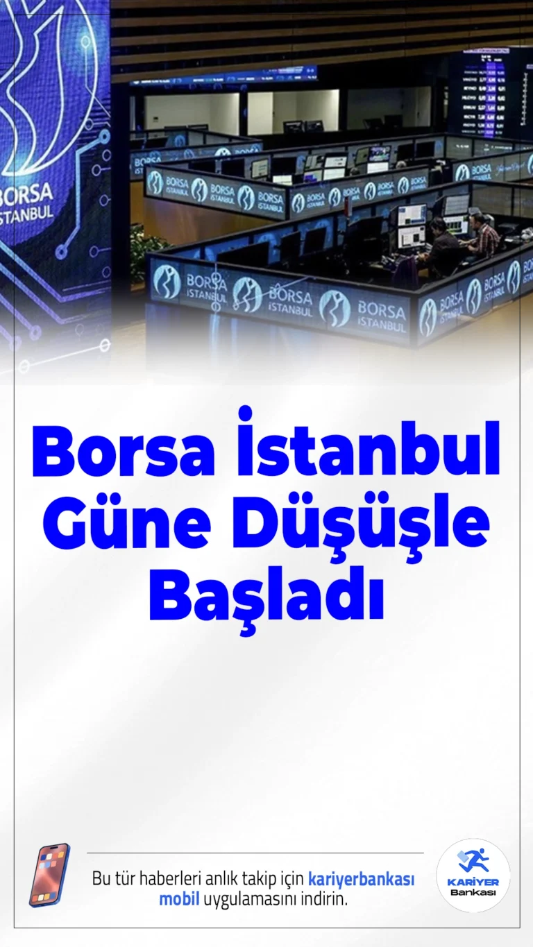 Borsa İstanbul Güne Düşüşle Başladı.Dün sert satışlarla günü tamamlayan BIST 100 endeksi, yeni işlem gününe de negatif başladı. Açılışta endeks yüzde 0,07 azalışla 11.029,06 puandan işlem görmeye başladı.