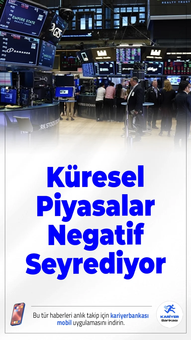 Küresel Piyasalar Negatif Seyrediyor.Yatırımcılar, Fed'den gelecek şahin tondaki açıklamalara karşı temkinli. Küresel piyasalarda risk iştahı zayıflarken, faiz indirimi beklentisi ise hâlâ güçlü.