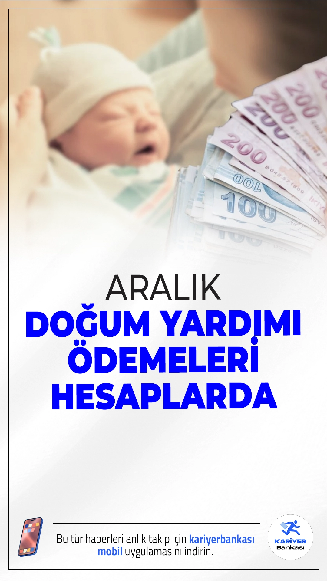 Aralık Ayı Doğum Yardımı Ödemeleri Hesaplara Yatırıldı.Aile ve Sosyal Hizmetler Bakanlığı, Aralık 2025 doğum yardımı ödemelerinin annelerin hesaplarına aktarıldığını duyurdu. Ödemeler, Halkbank aracılığıyla gerçekleştiriliyor.