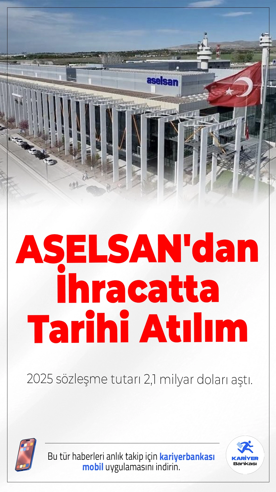 ASELSAN'dan İhracatta Tarihi Atılım.Türk savunma sanayisinin öncüsü ASELSAN, ihracat rekorlarıyla 2025’i zirvede kapatmaya hazırlanıyor. 1 milyar doları aşan sipariş ve yeni pazarlardaki güçlü büyümeyle şirket, “Dünyanın en büyük 30 savunma sanayi şirketi” hedefini adım adım yaklaşıyor.