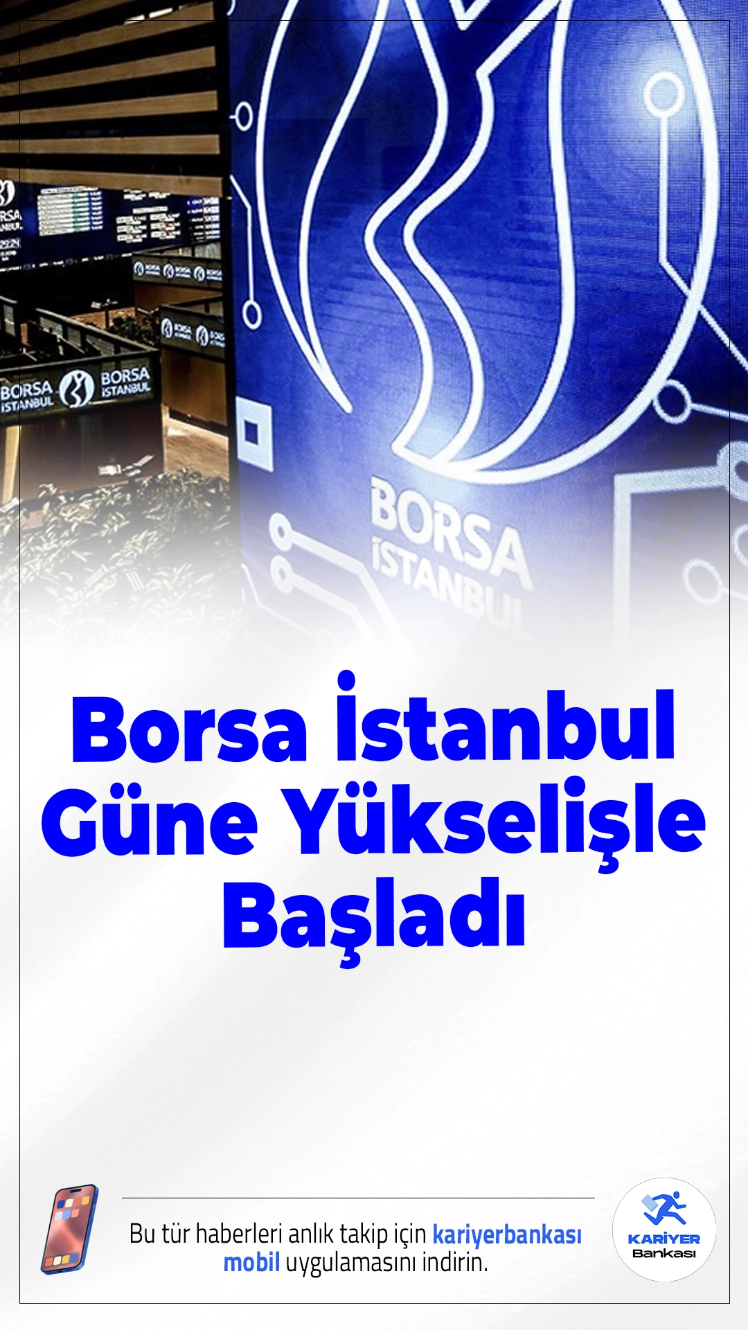 Borsa İstanbul Güne Yükselişle Başladı.Borsa İstanbul'da yeni gün pozitif başladı. BIST 100 endeksi, açılışta yüzde 0,15 artışla 11.311,39 puana yükseldi.