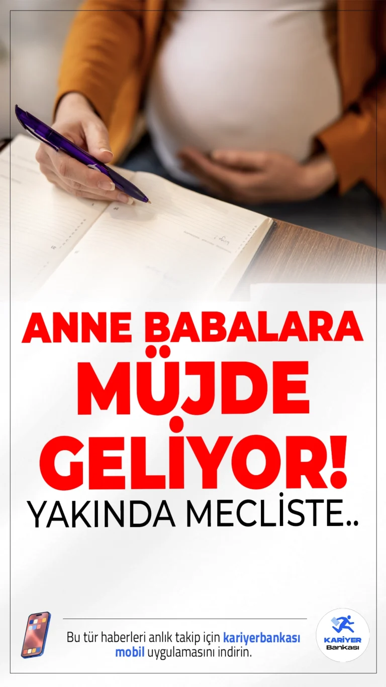 Doğum İzni 24 Haftaya Çıkıyor, Babalık İzni Artıyor: Yeni Düzenleme Yolda.Çalışan annelere müjde! Doğum izni 24 haftaya çıkarılıyor, babalık izni 10 gün olacak. İşçi-memur farkı da kapanıyor.
